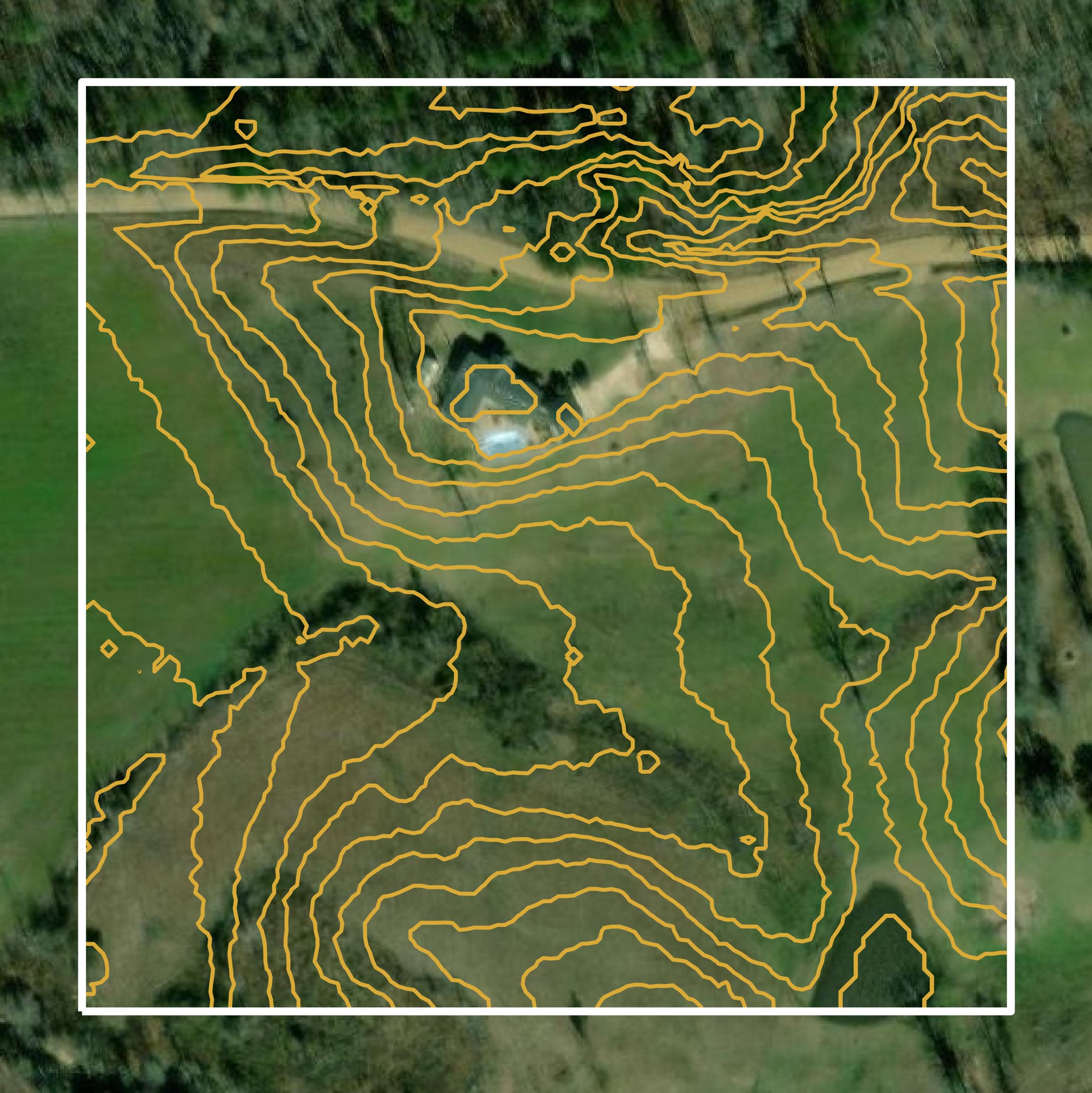 This image shows a contour map in Montgomery County created using GIS data in Equator.
