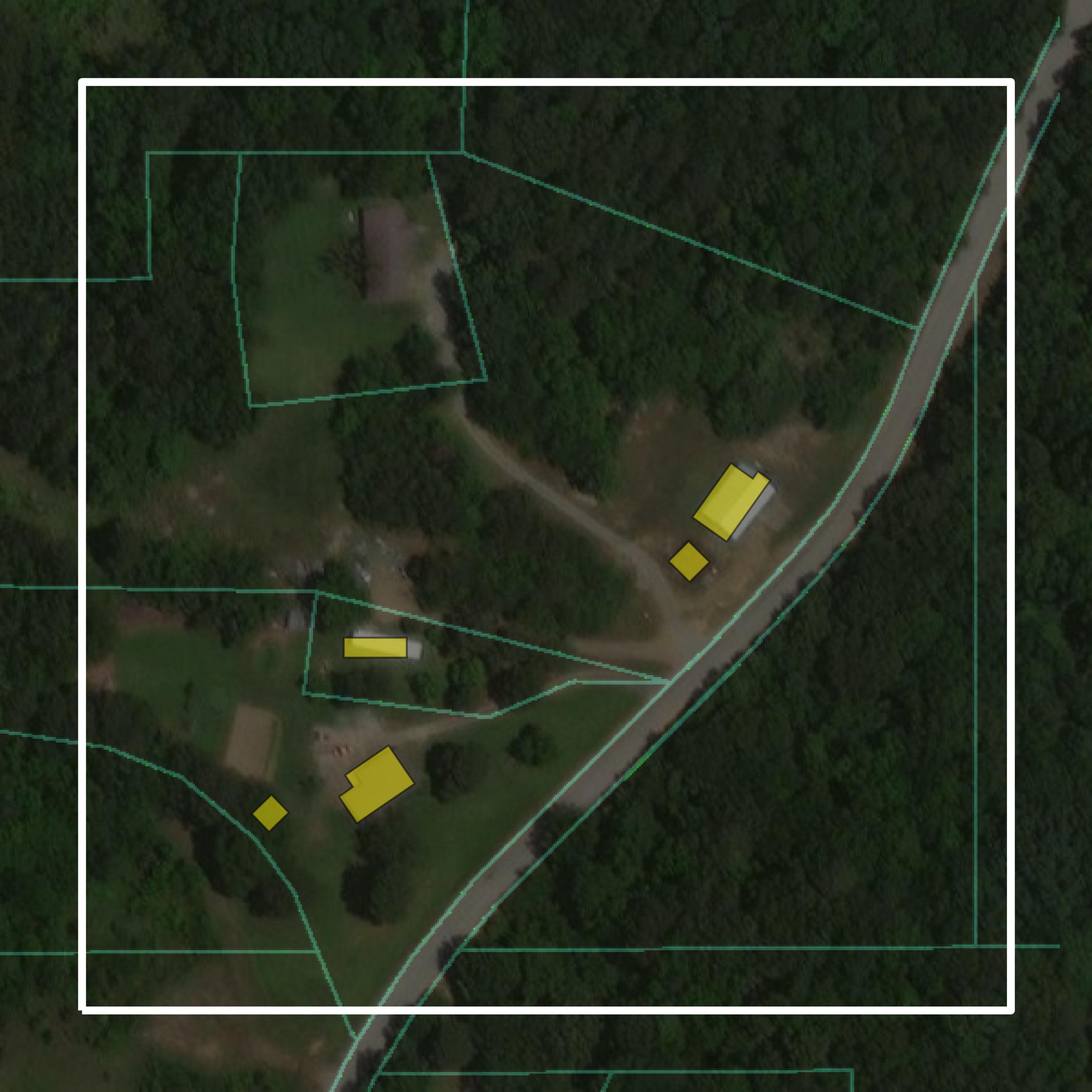 This image shows parcel and building data in Montgomery County created using GIS data in Equator.