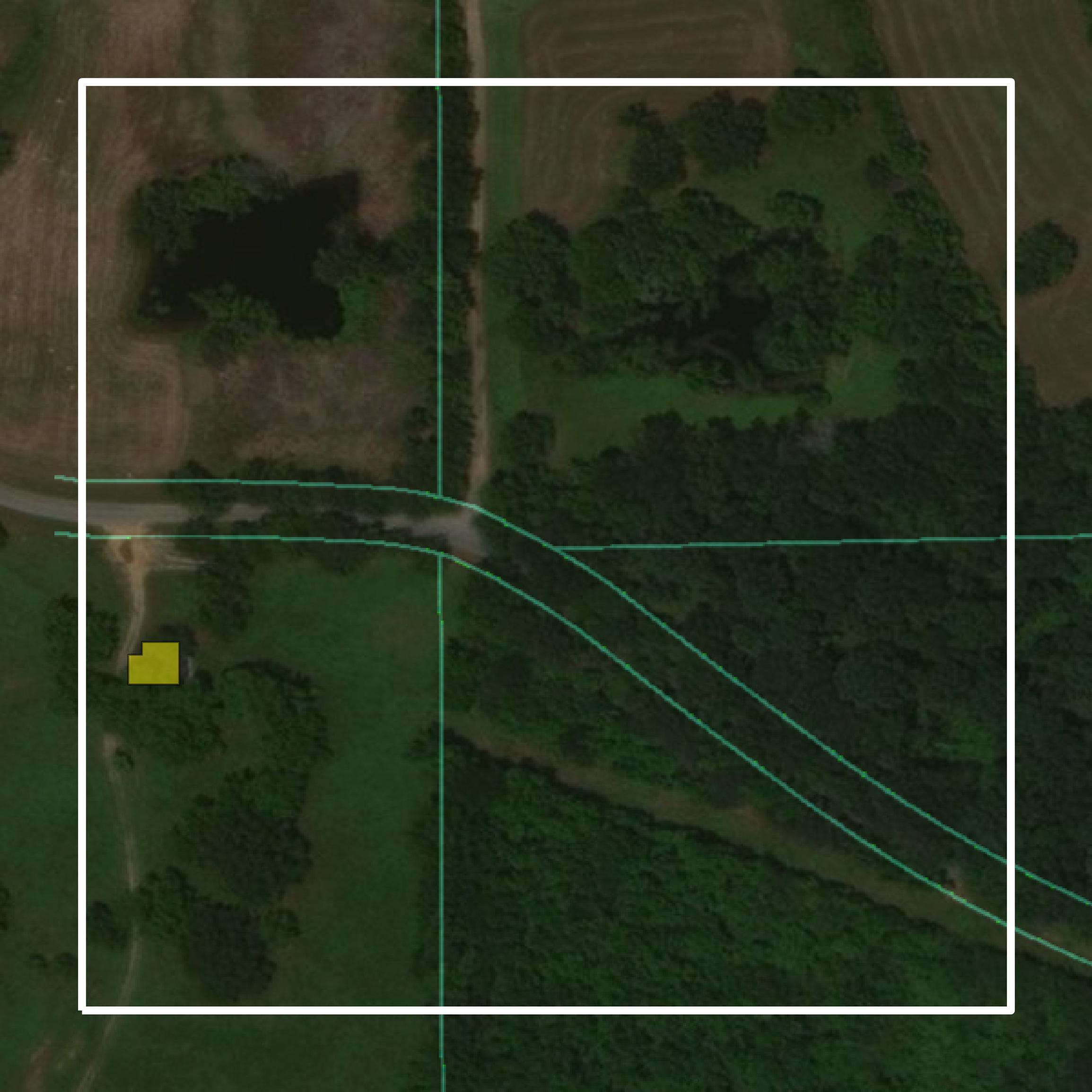 This image shows parcel and building data in Newton County created using GIS data in Equator.