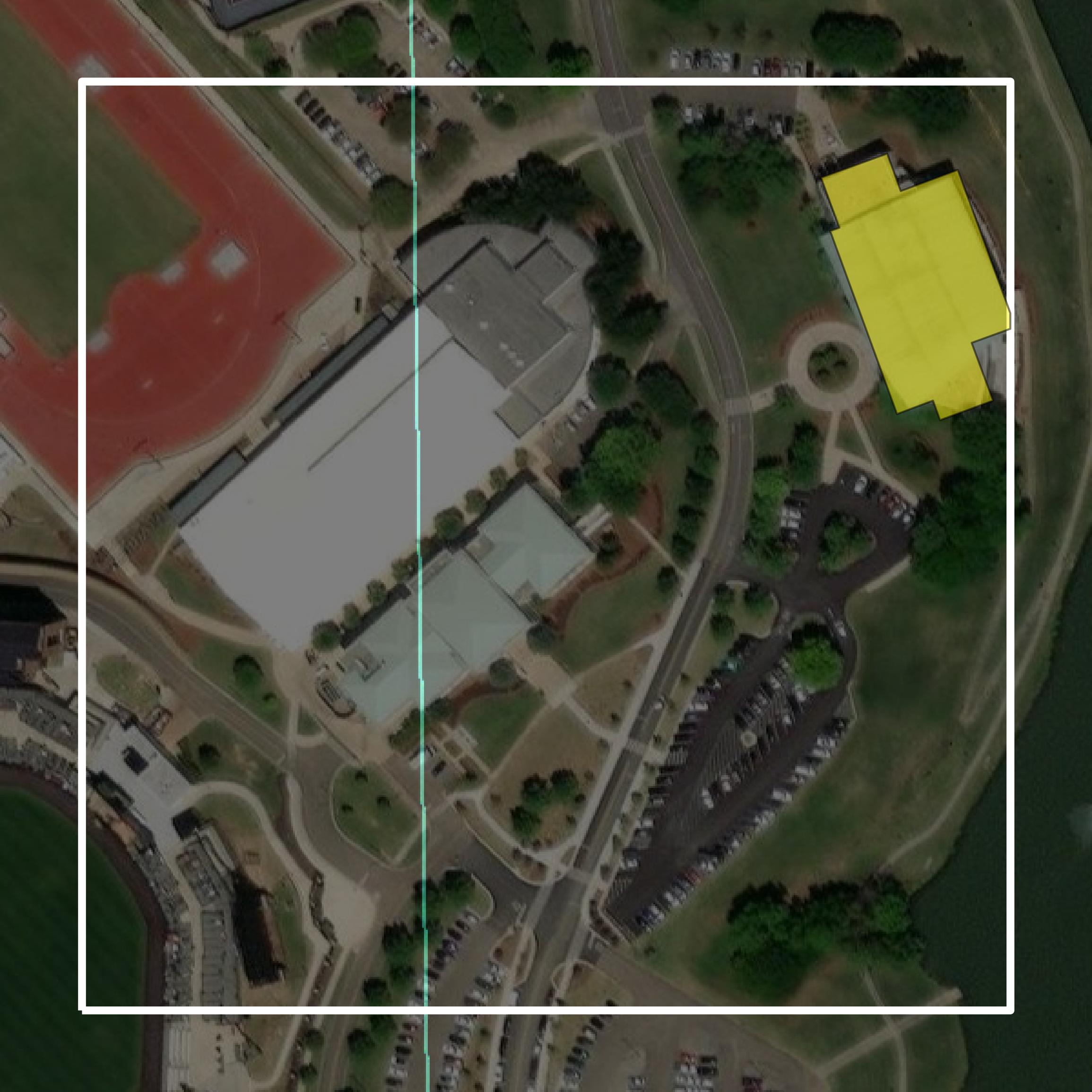 This image shows parcel and building data in Oktibbeha County created using GIS data in Equator.