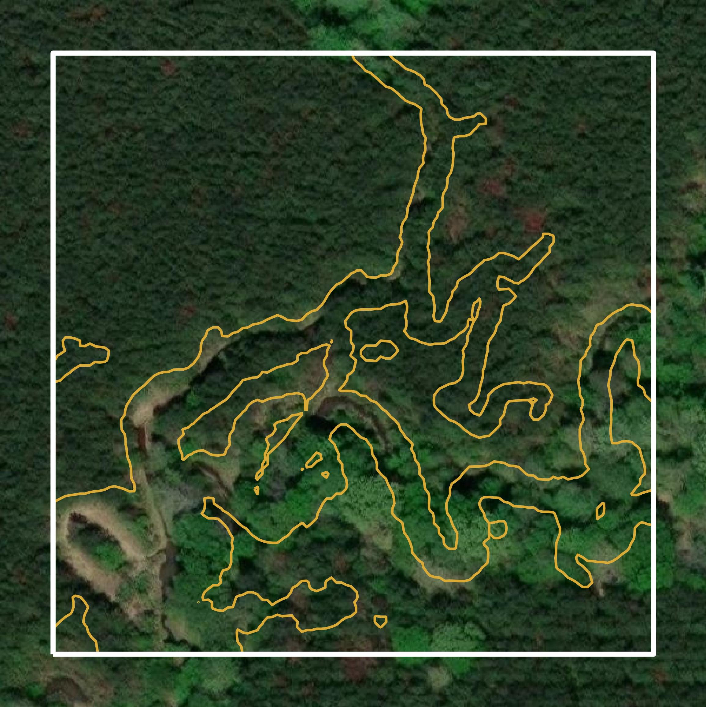 This image shows a contour map in Rankin County created using GIS data in Equator.