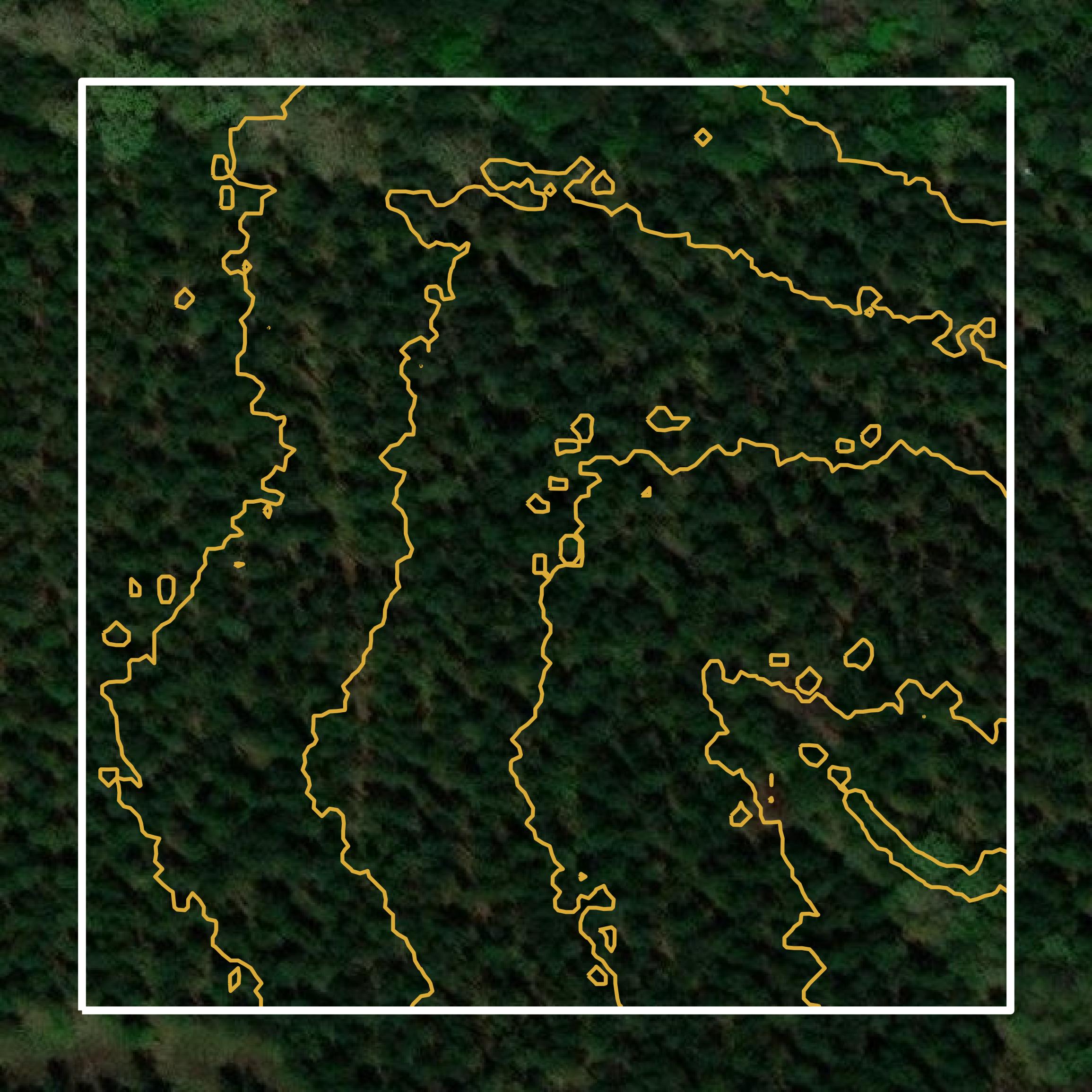 This image shows a contour map in Scott County created using GIS data in Equator.