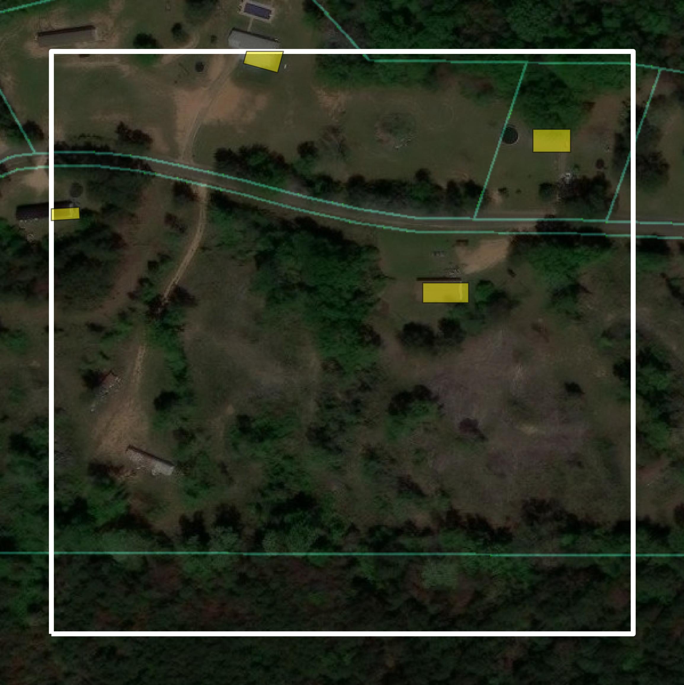 This image shows parcel and building data in Simpson County created using GIS data in Equator.
