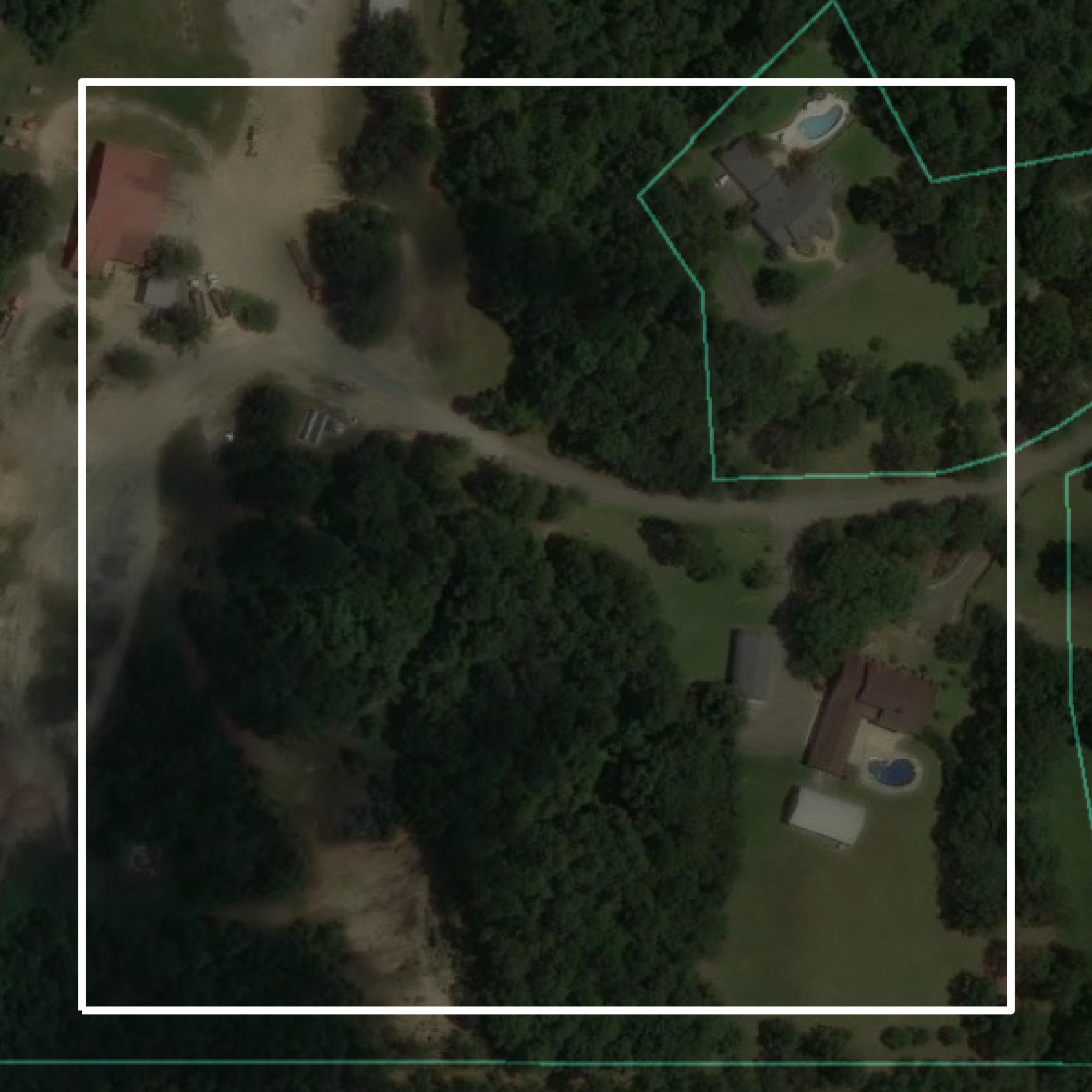 This image shows parcel and building data in Stone County created using GIS data in Equator.