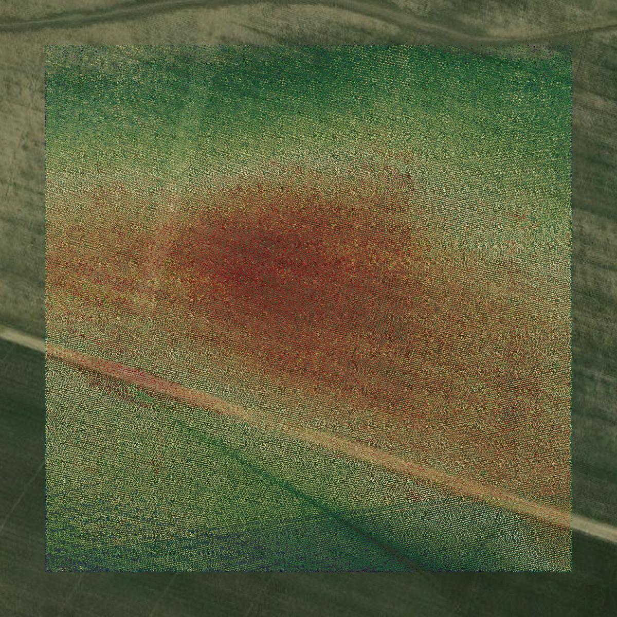 This image shows a LiDAR point cloud in Tallahatchie County created using GIS data in Equator.