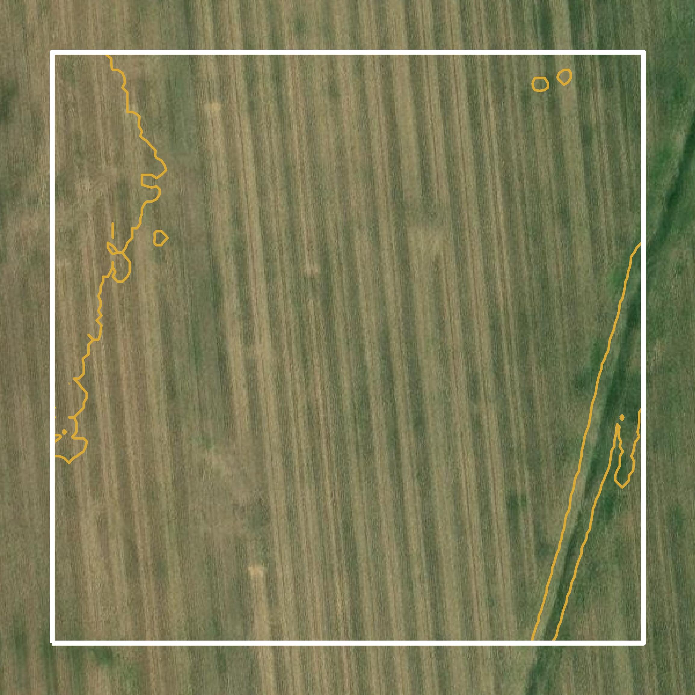This image shows a contour map in Tate County created using GIS data in Equator.