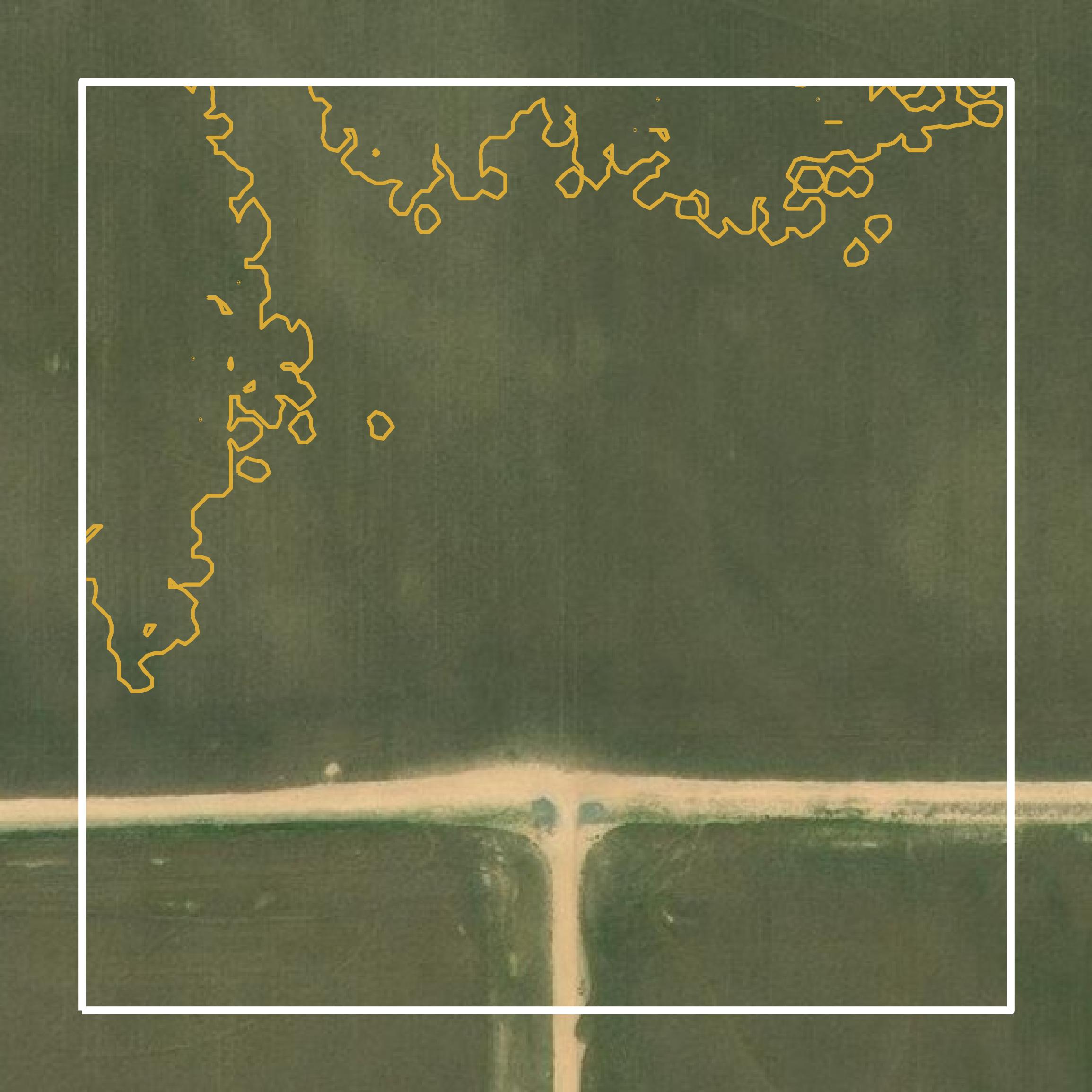 This image shows a contour map in Tate County created using GIS data in Equator.