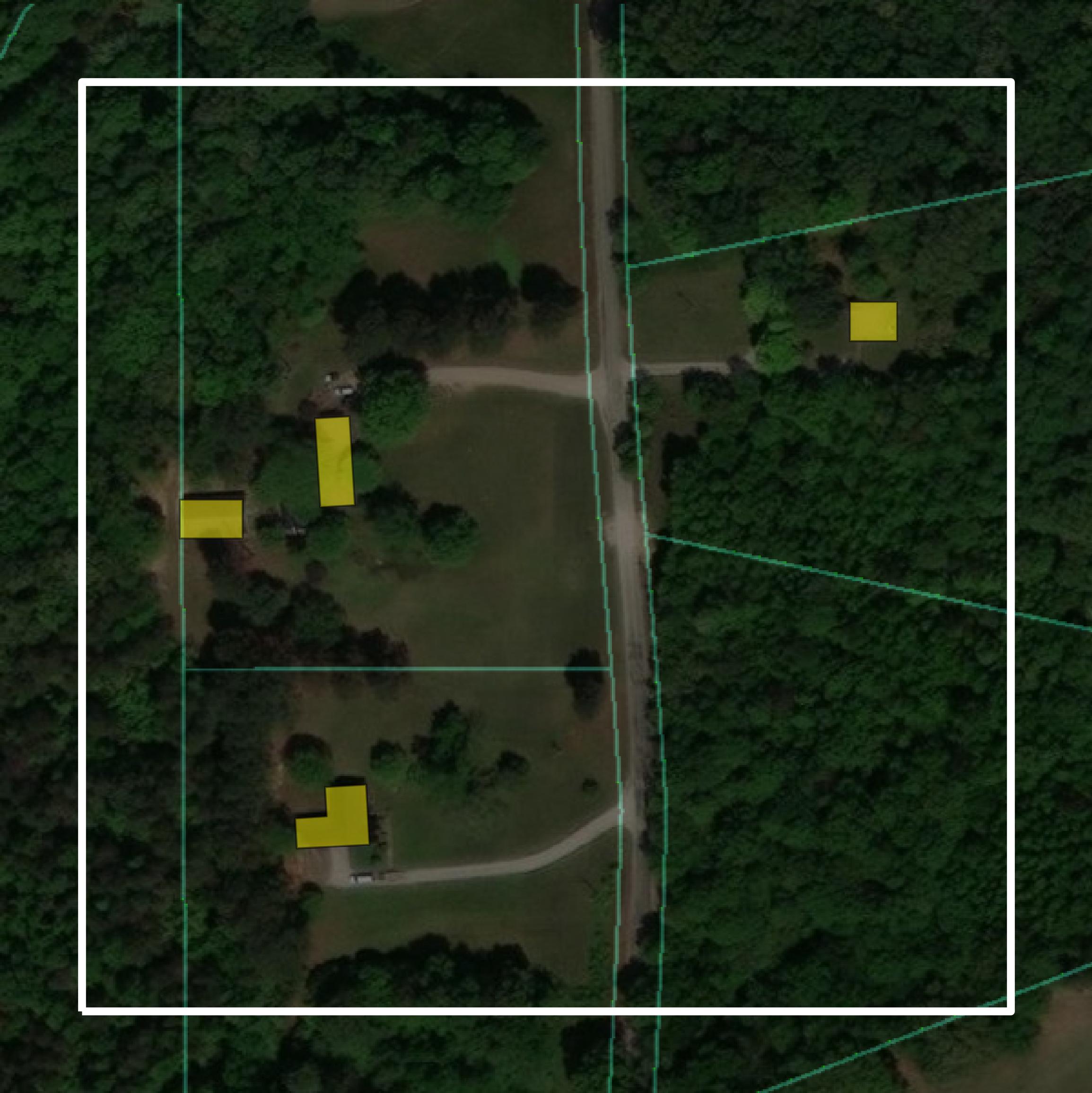 This image shows parcel and building data in Union County created using GIS data in Equator.