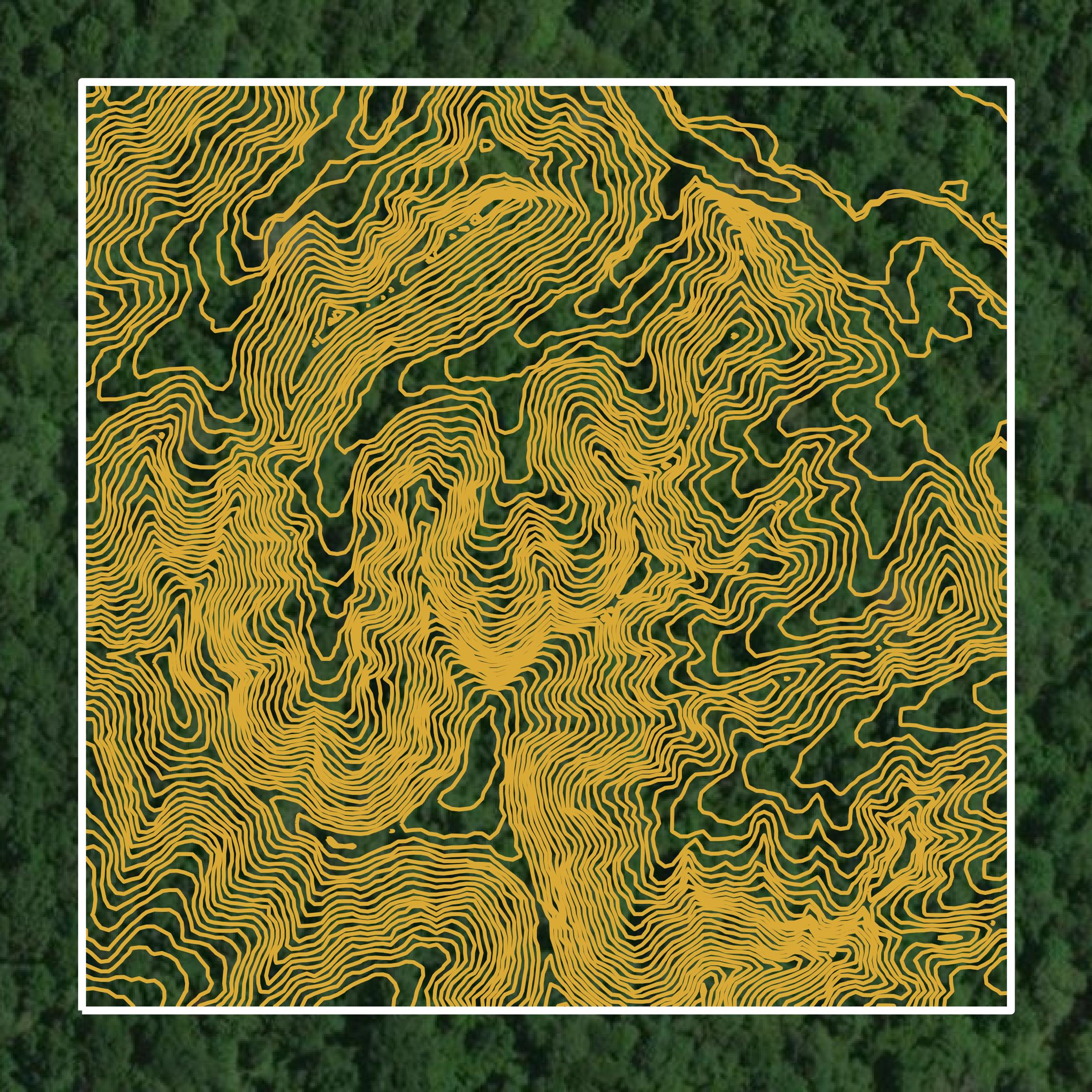 This image shows a contour map in Wilkinson County created using GIS data in Equator.