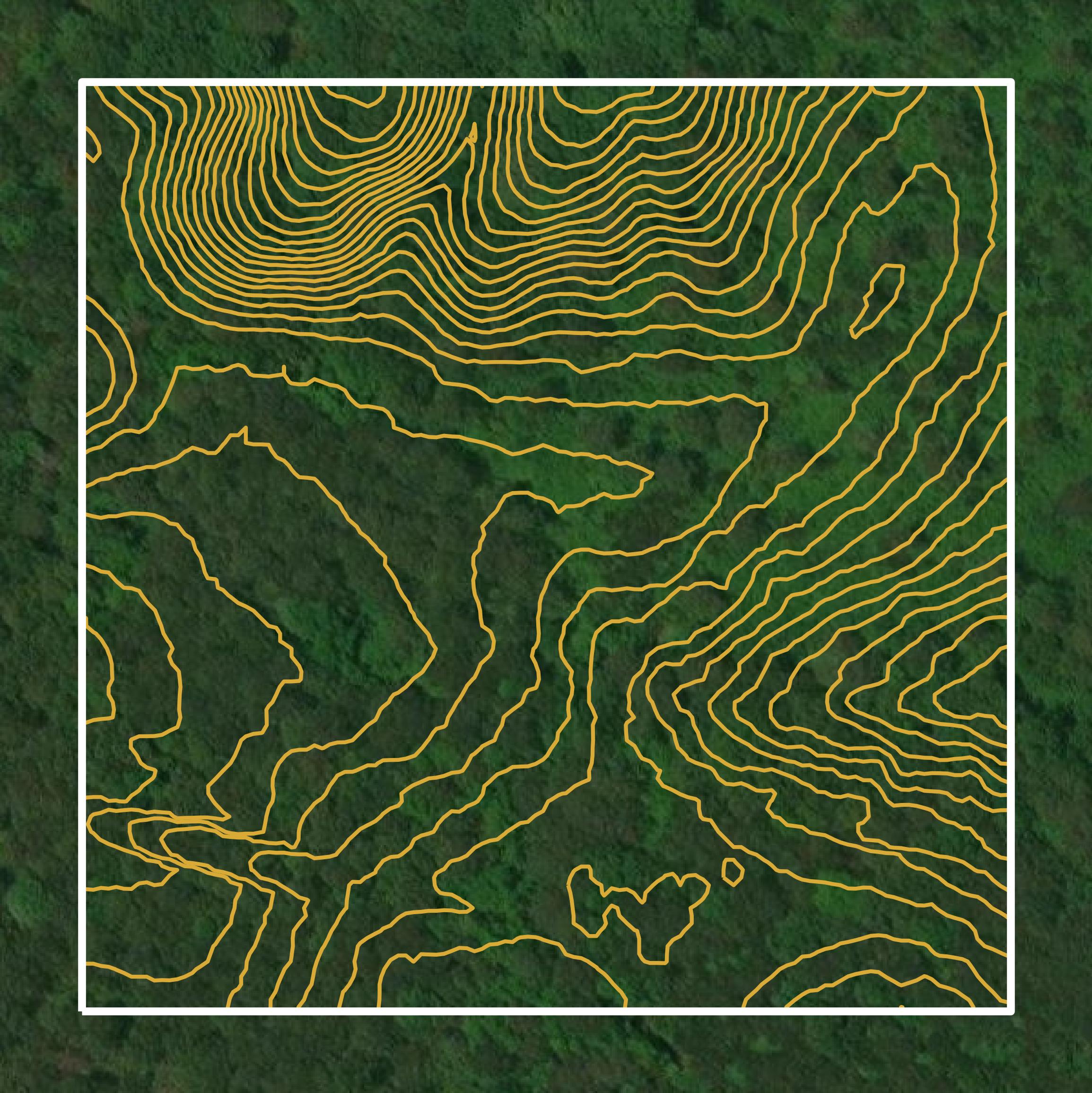 This image shows a contour map in Winston County created using GIS data in Equator.