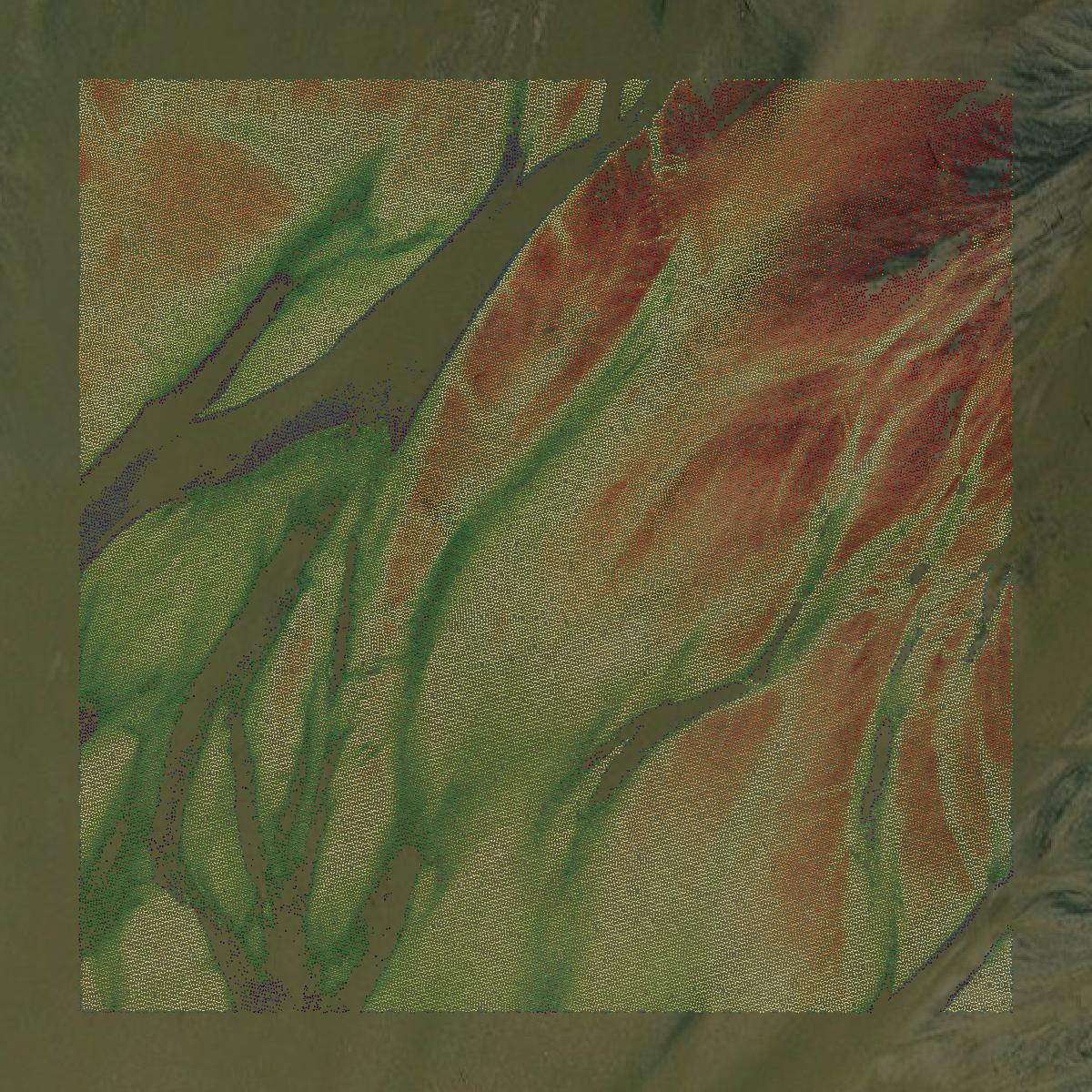 This image shows a LiDAR point cloud in Yalobusha County created using GIS data in Equator.