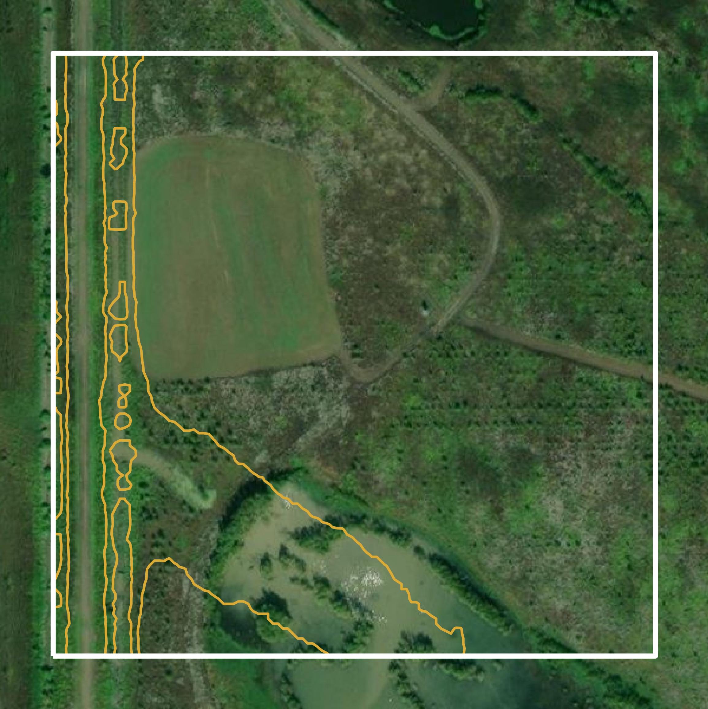 This image shows a contour map in Yazoo County created using GIS data in Equator.