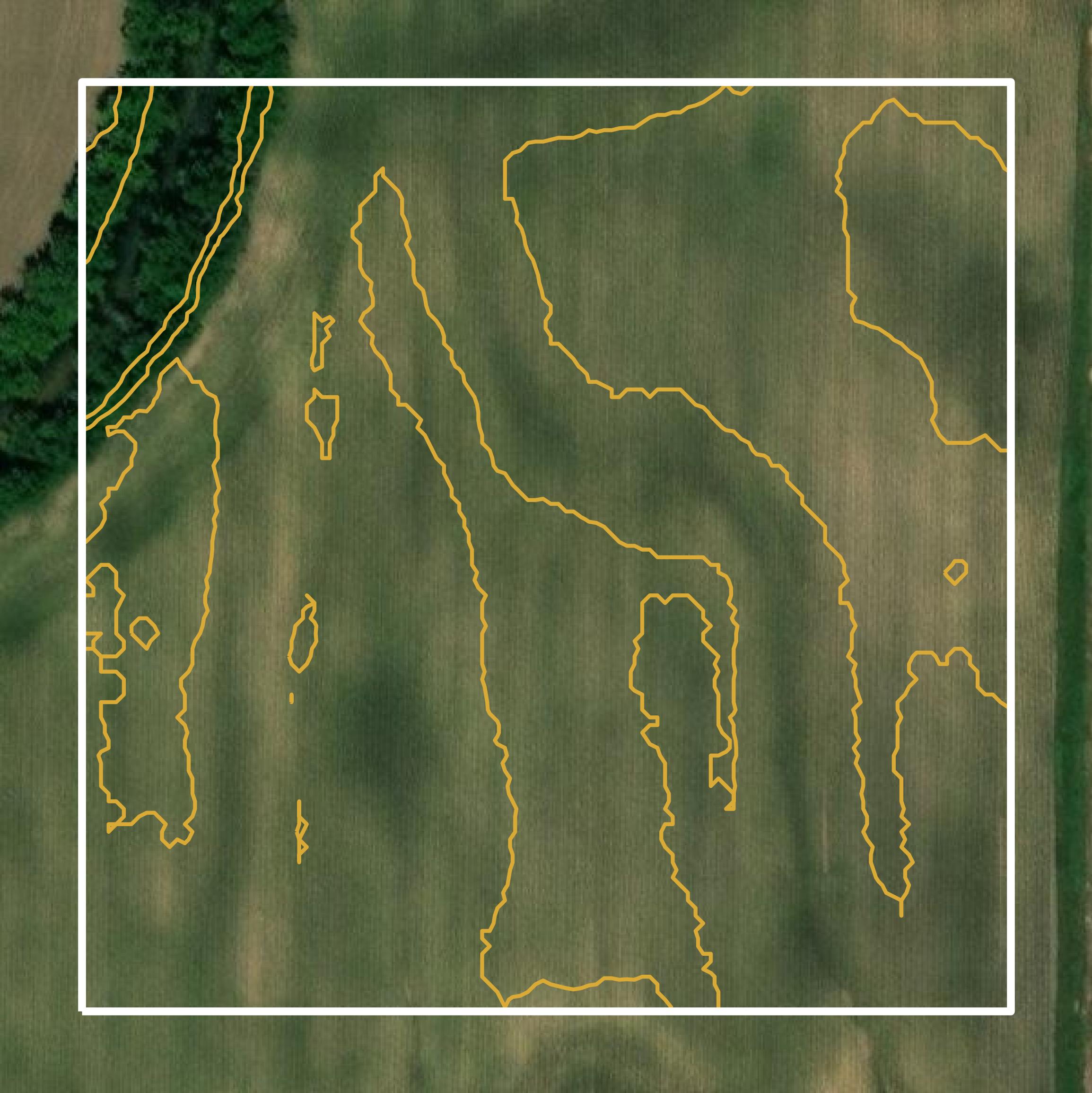 This image shows a contour map in Adair County created using GIS data in Equator.