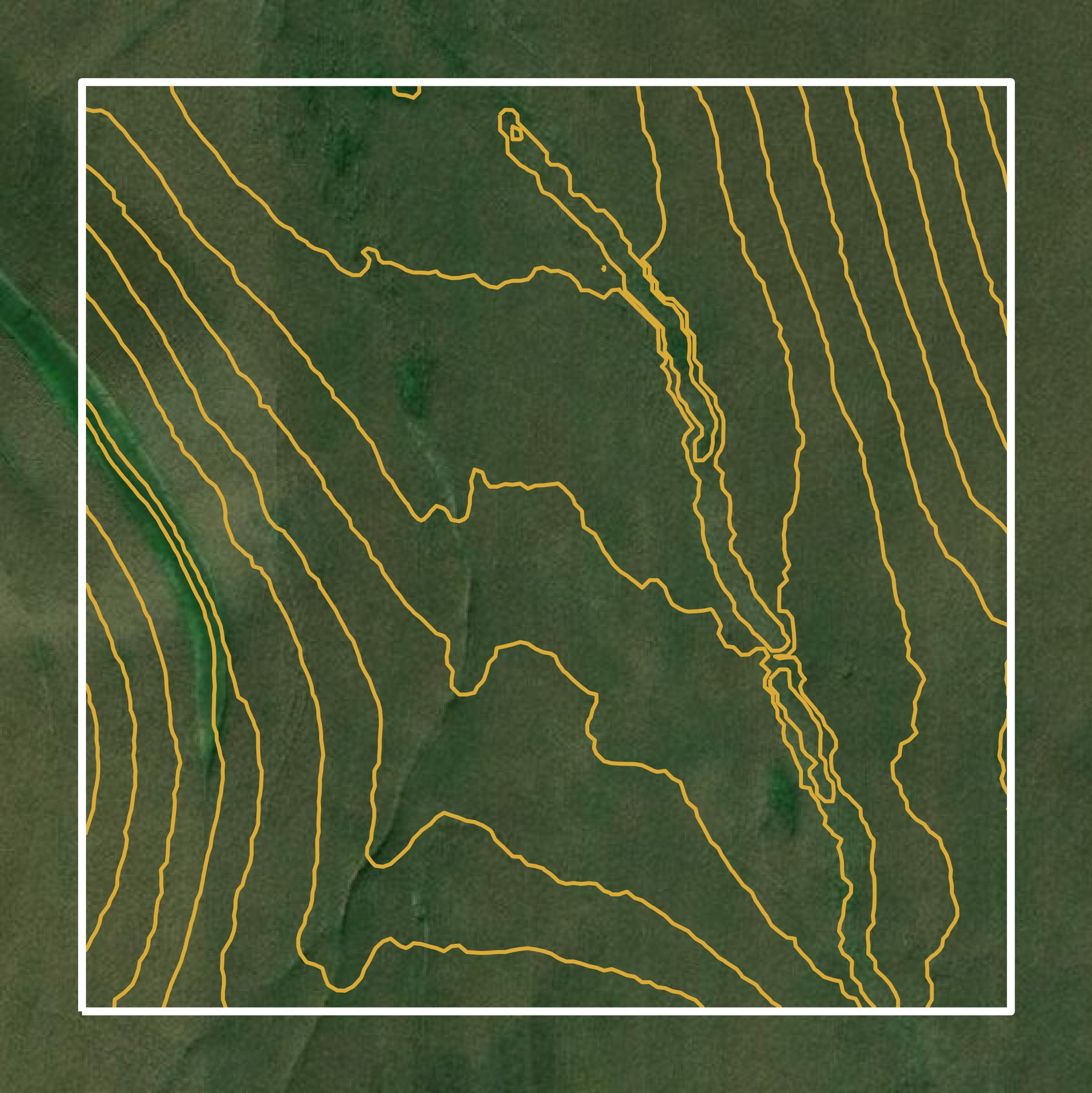 This image shows a contour map in Atchison County created using GIS data in Equator.