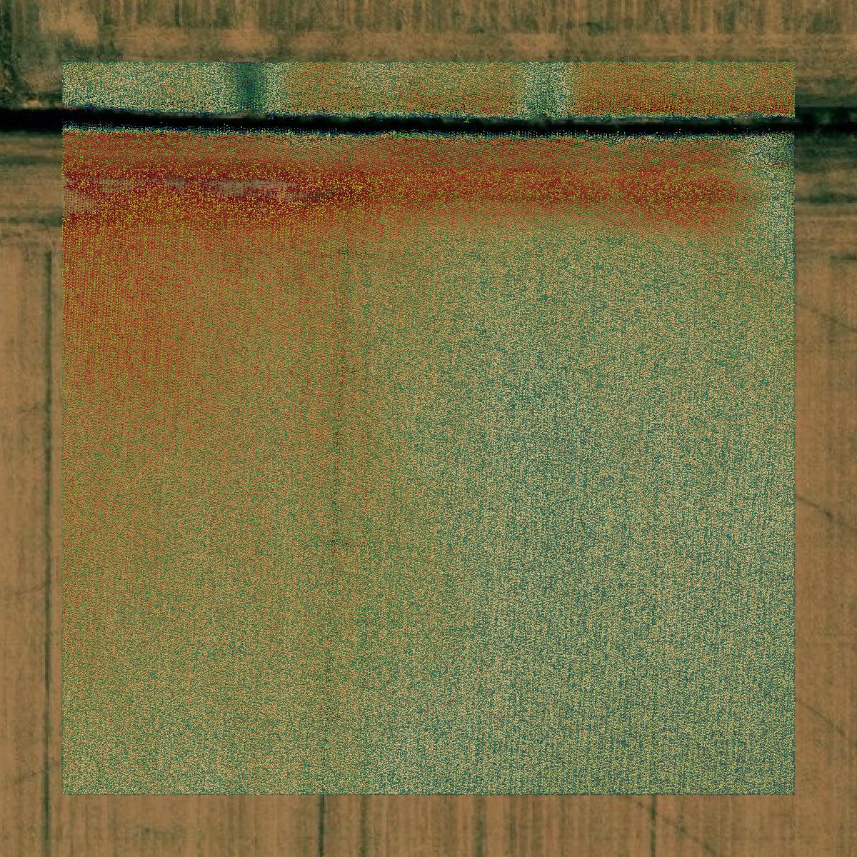 This image shows a LiDAR point cloud in Atchison County created using GIS data in Equator.