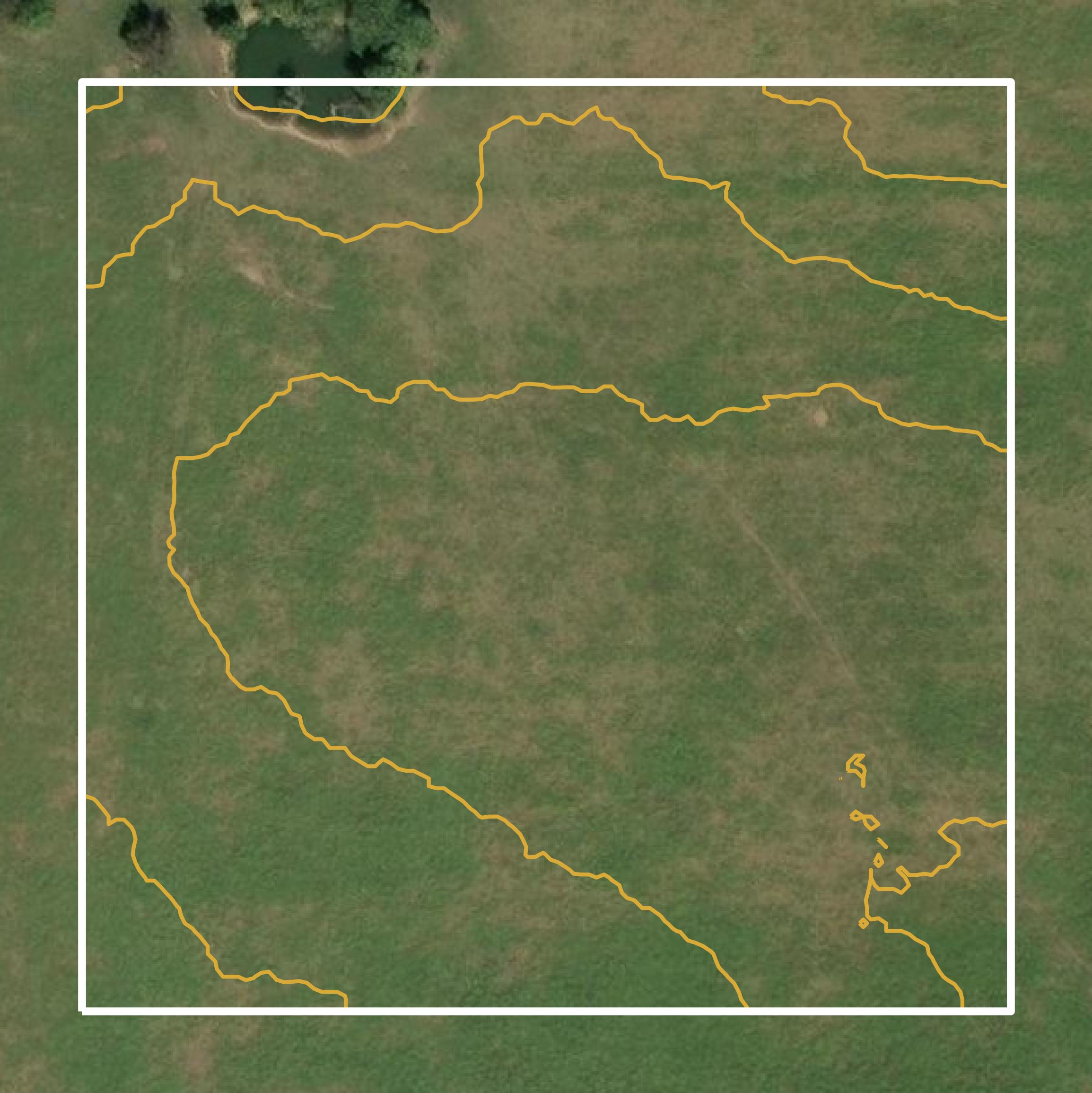 This image shows a contour map in Barry County created using GIS data in Equator.