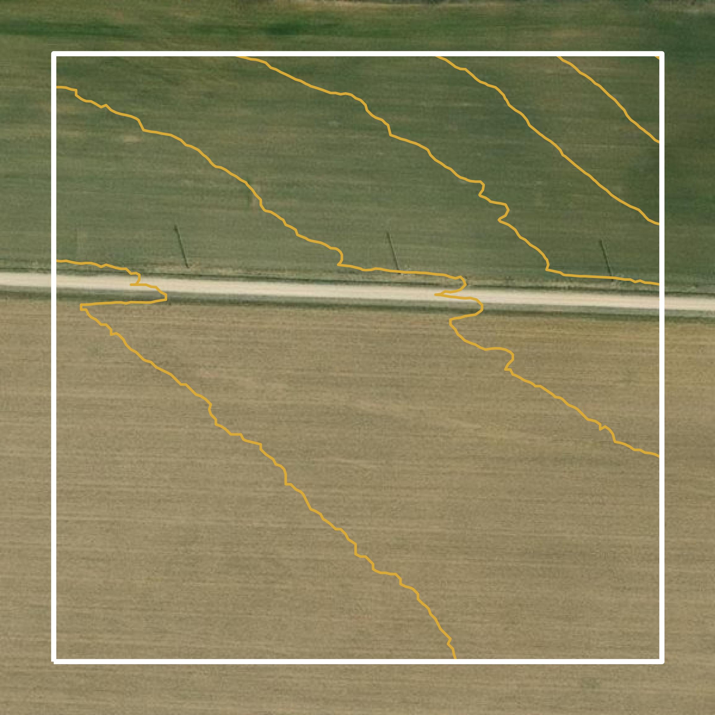 This image shows a contour map in Barton County created using GIS data in Equator.