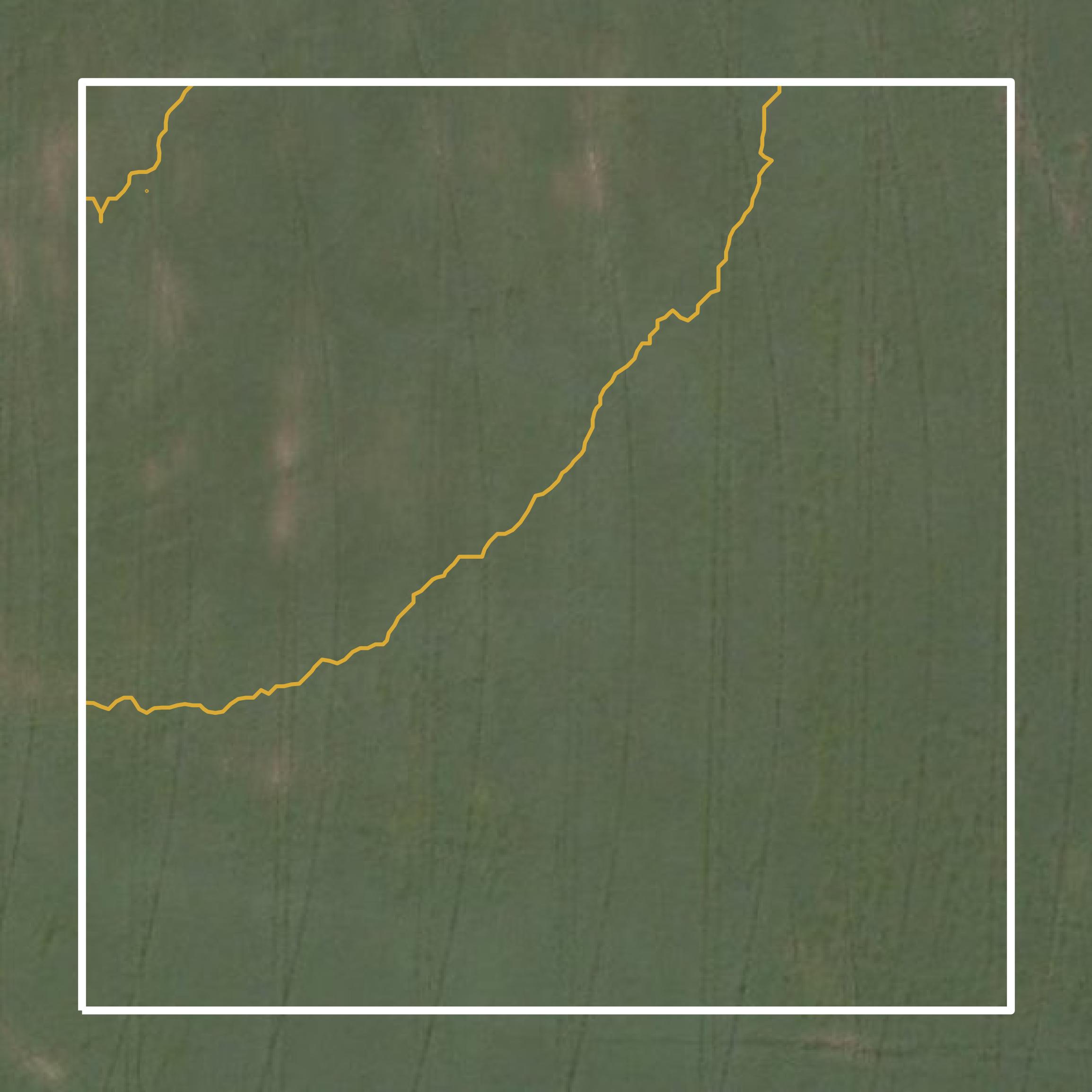 This image shows a contour map in Bates County created using GIS data in Equator.