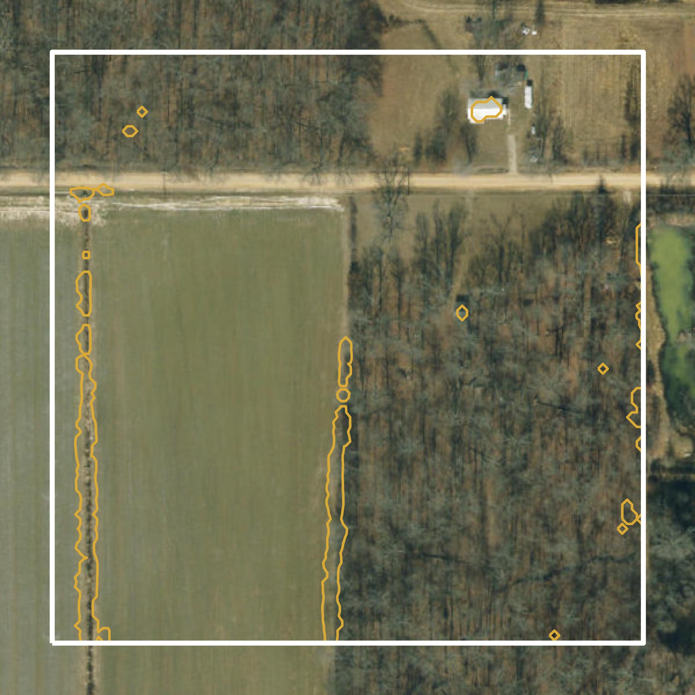 This image shows a contour map in Bollinger County created using GIS data in Equator.