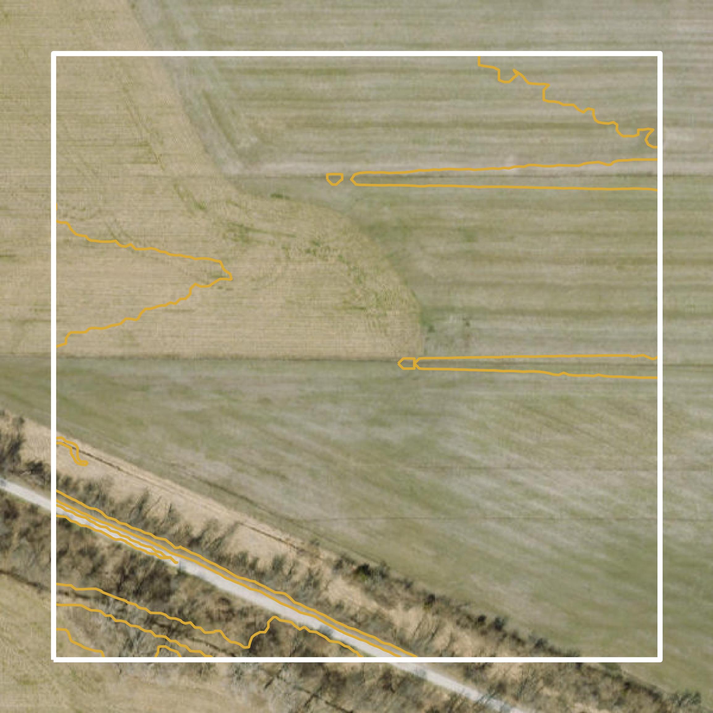 This image shows a contour map in Buchanan County created using GIS data in Equator.