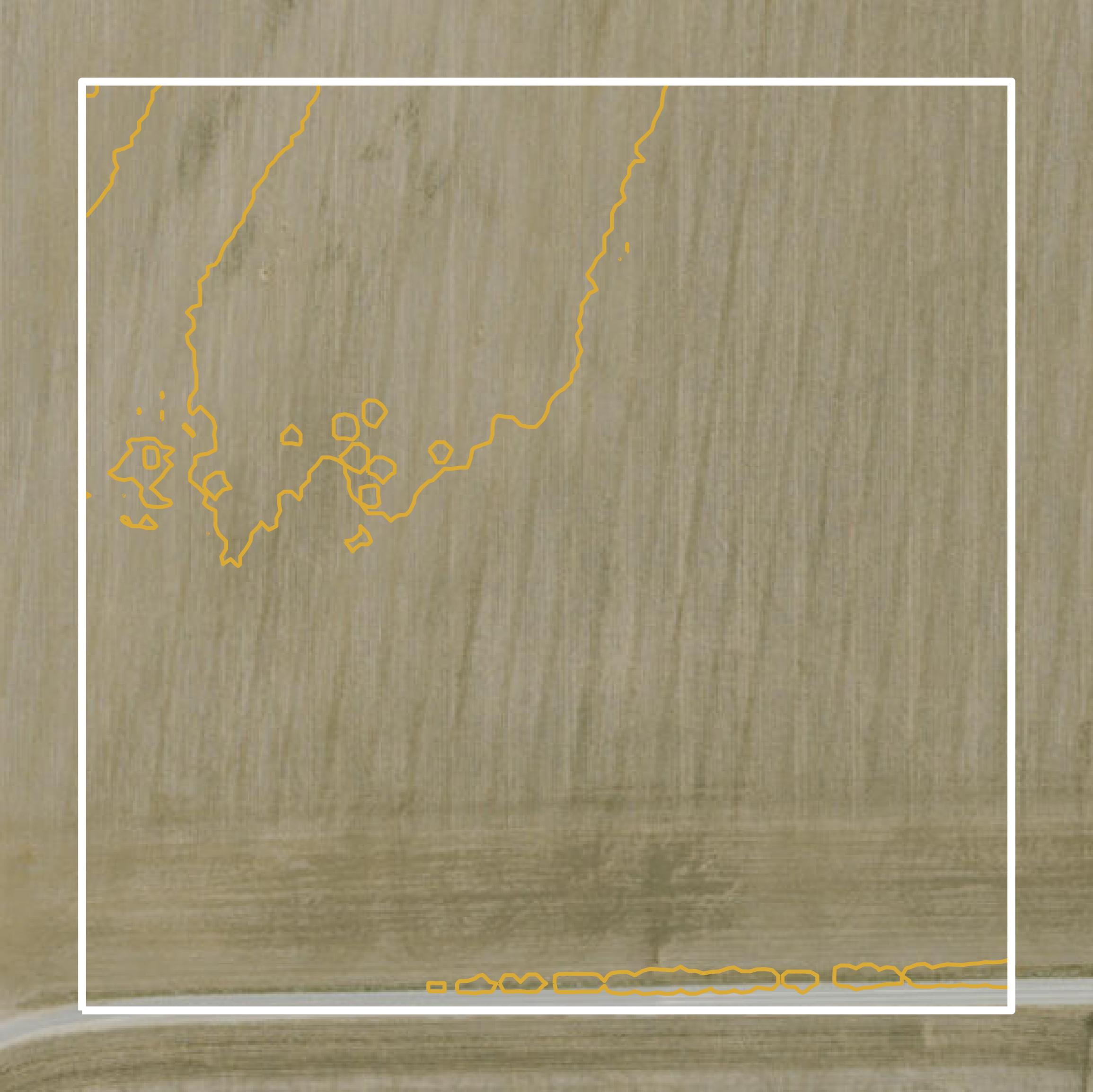 This image shows a contour map in Buchanan County created using GIS data in Equator.