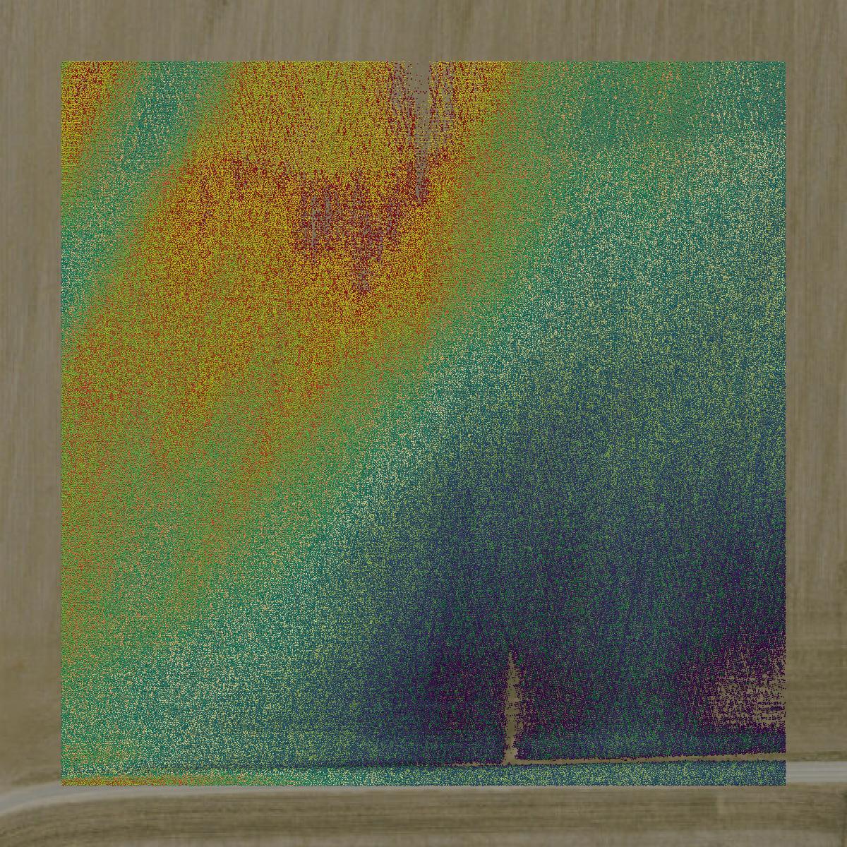 This image shows a LiDAR point cloud in Buchanan County created using GIS data in Equator.