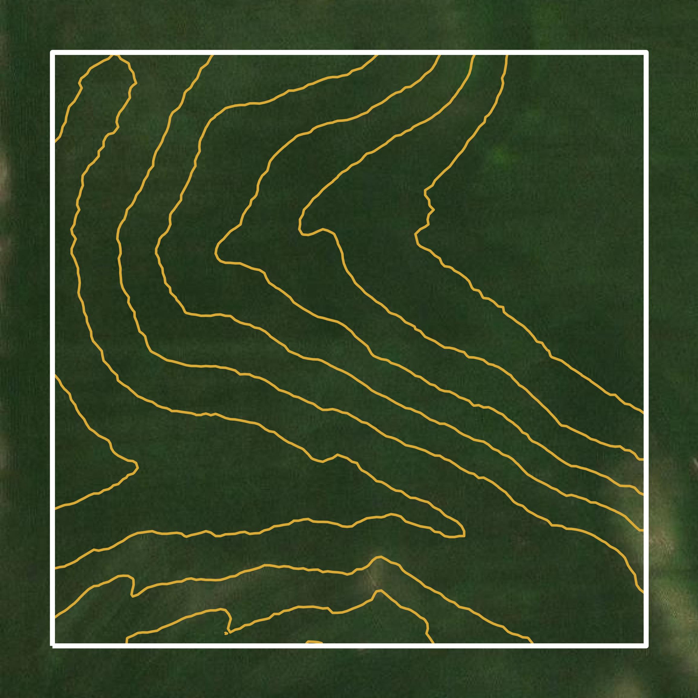 This image shows a contour map in Caldwell County created using GIS data in Equator.