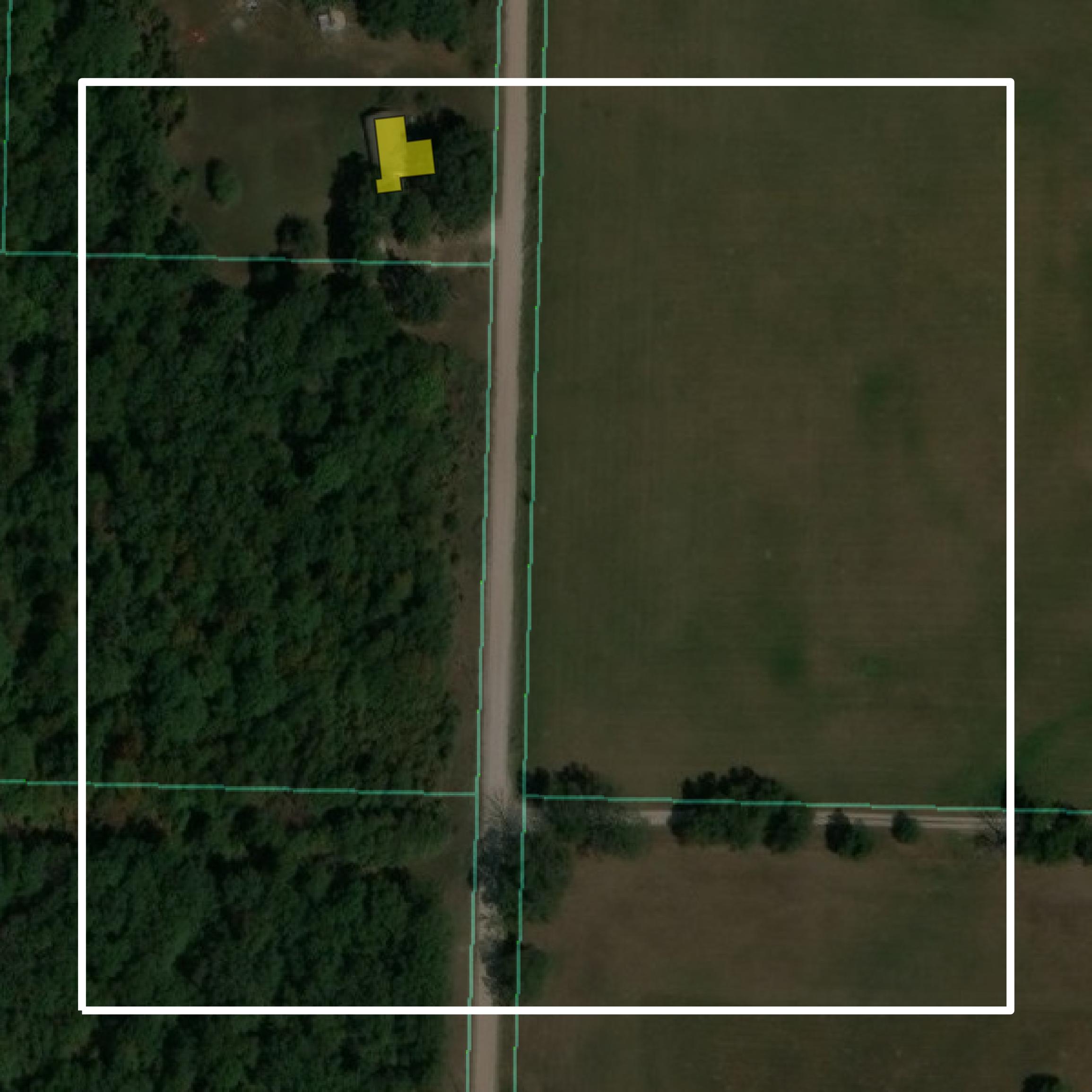 This image shows parcel and building data in Camden County created using GIS data in Equator.