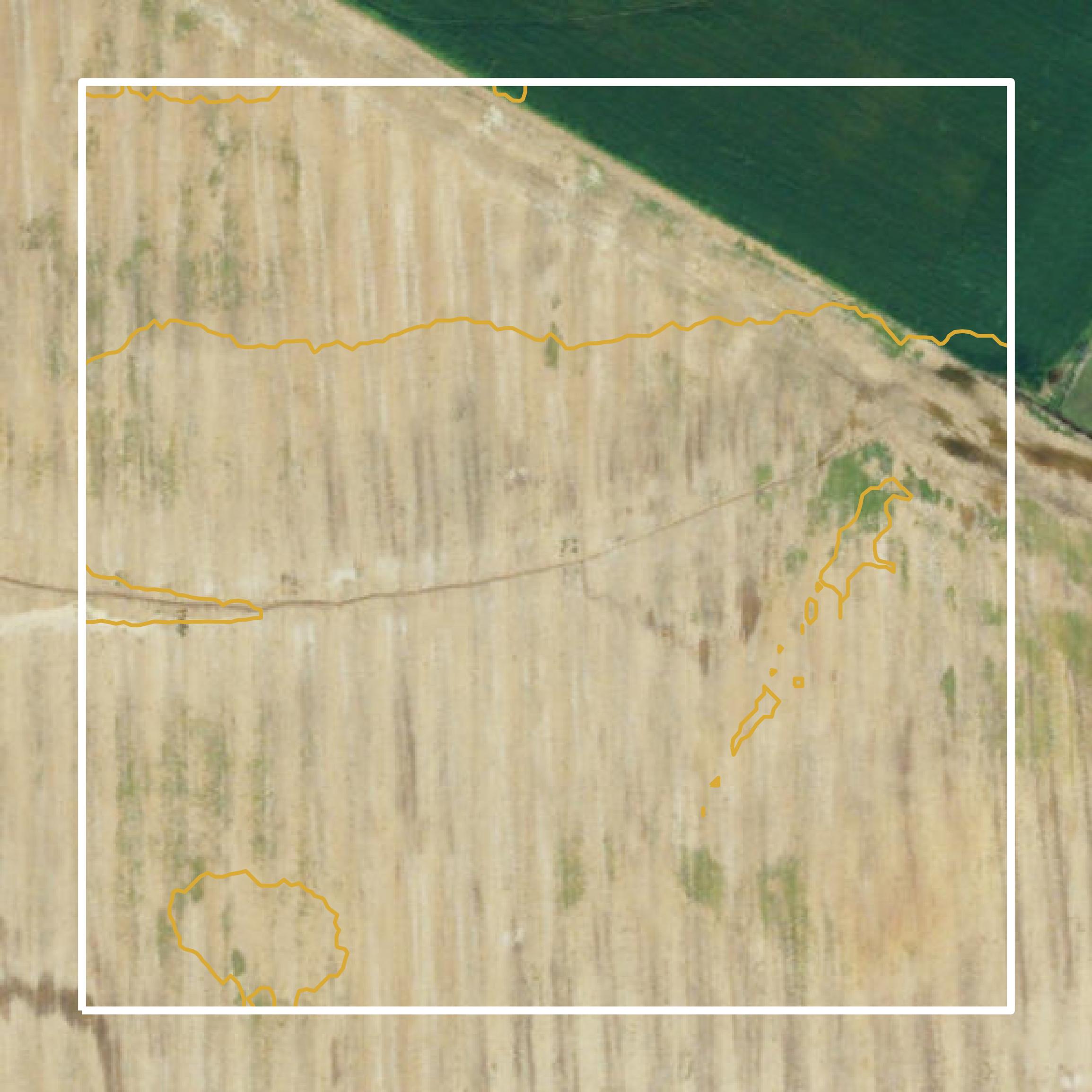 This image shows a contour map in Cape Girardeau County created using GIS data in Equator.