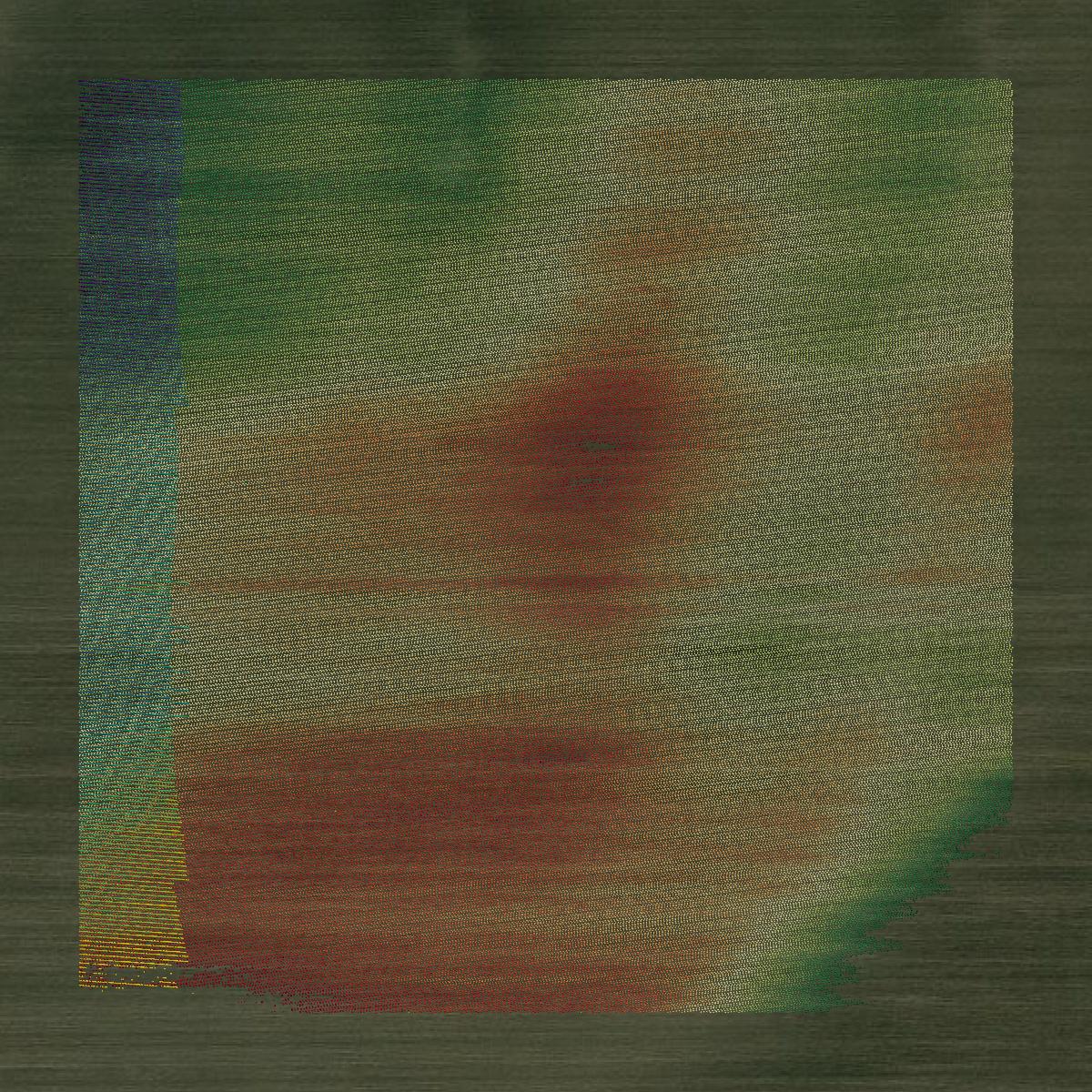This image shows a LiDAR point cloud in Carroll County created using GIS data in Equator.