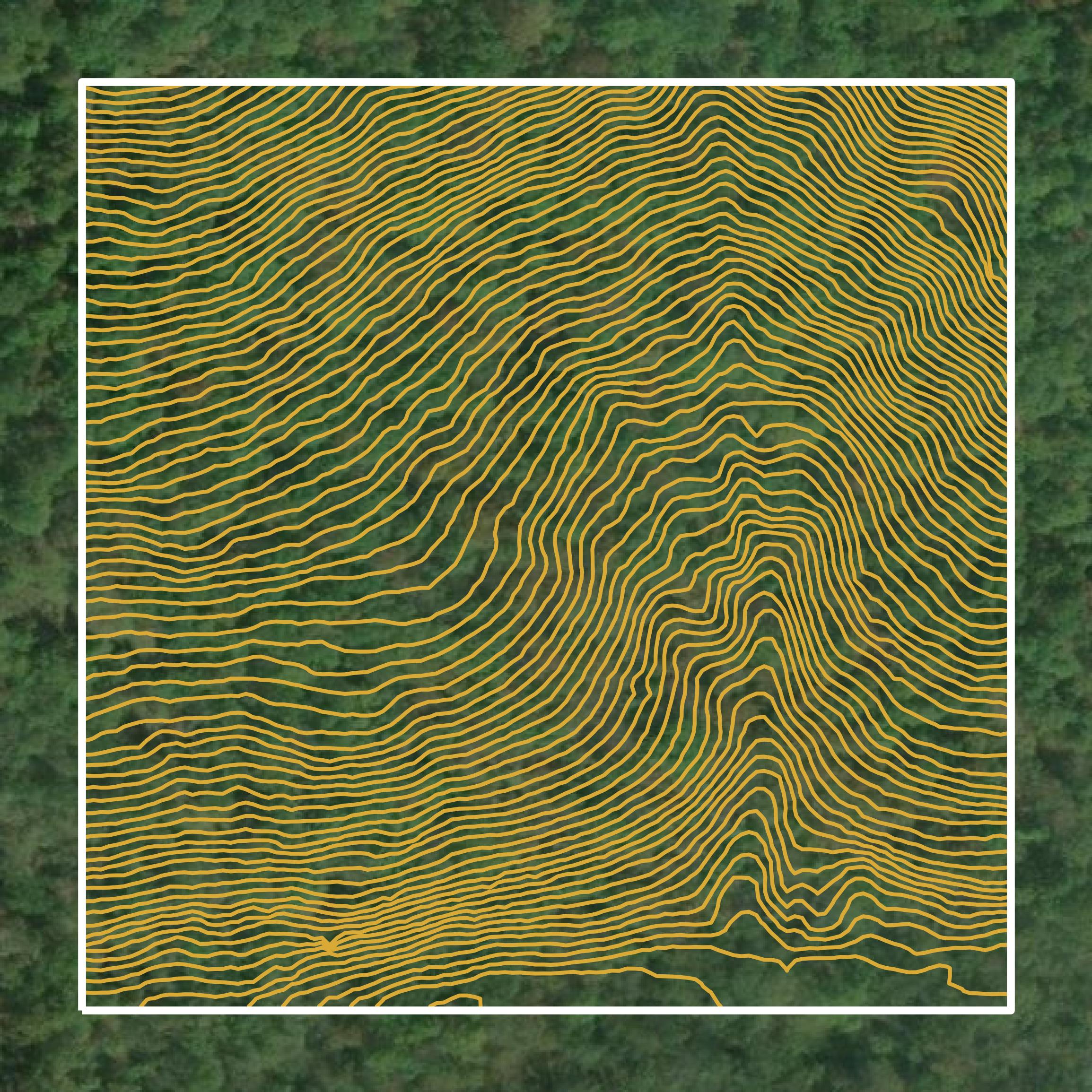 This image shows a contour map in Carter County created using GIS data in Equator.