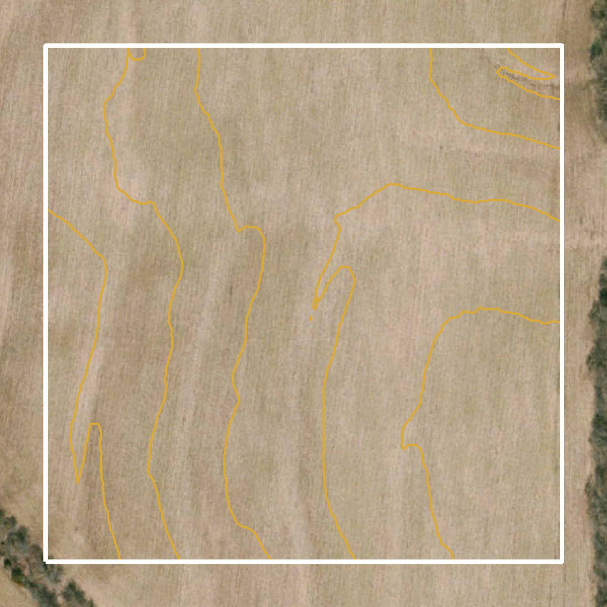 This image shows a contour map in Cooper County created using GIS data in Equator.