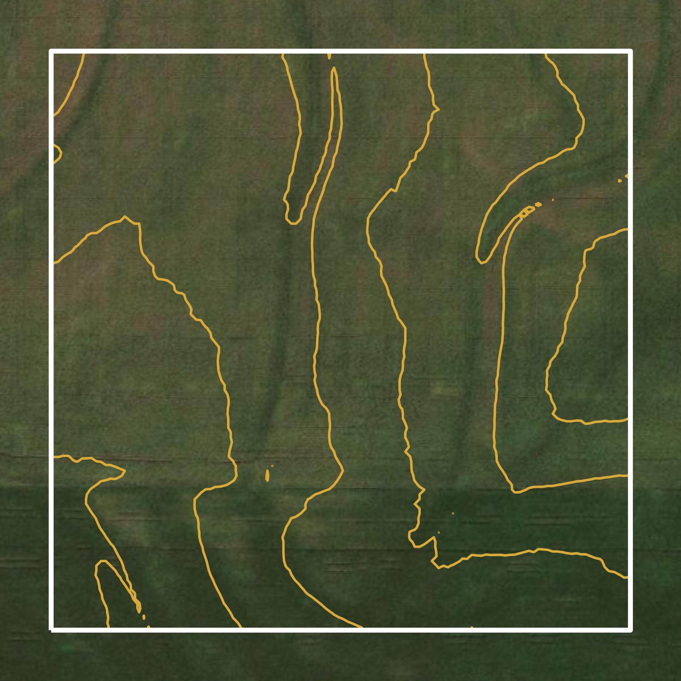 This image shows a contour map in Cooper County created using GIS data in Equator.