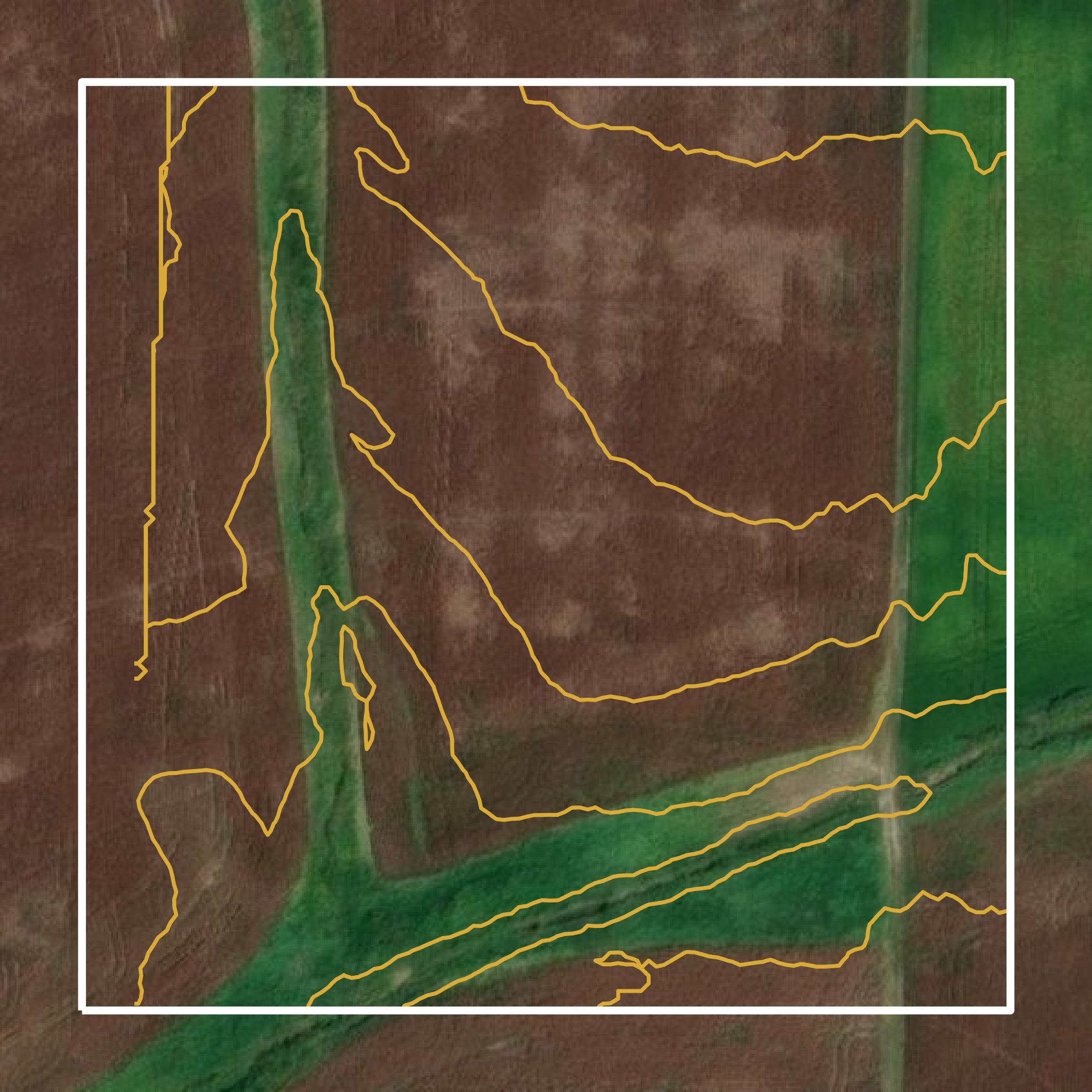This image shows a contour map in Dade County created using GIS data in Equator.