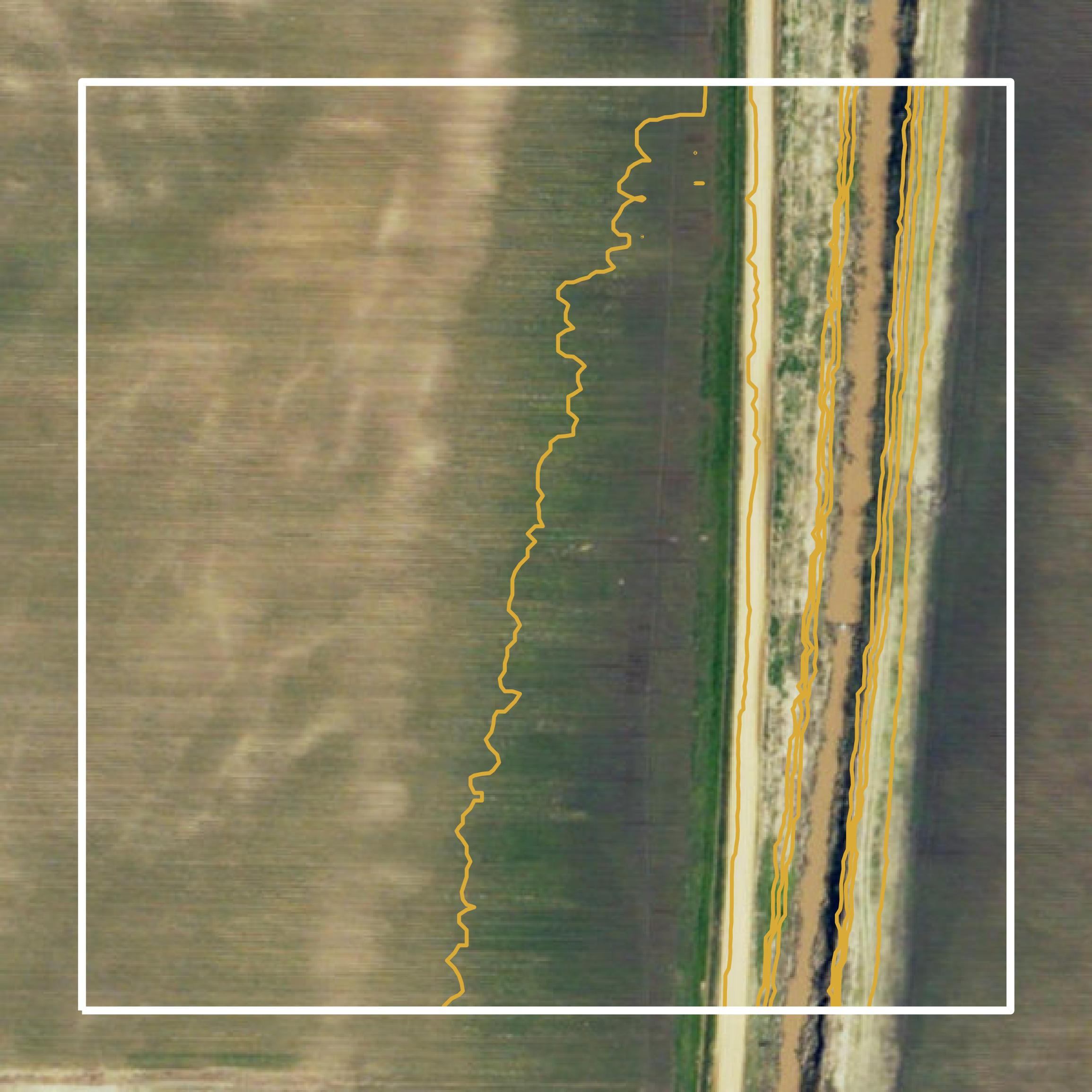 This image shows a contour map in Dunklin County created using GIS data in Equator.