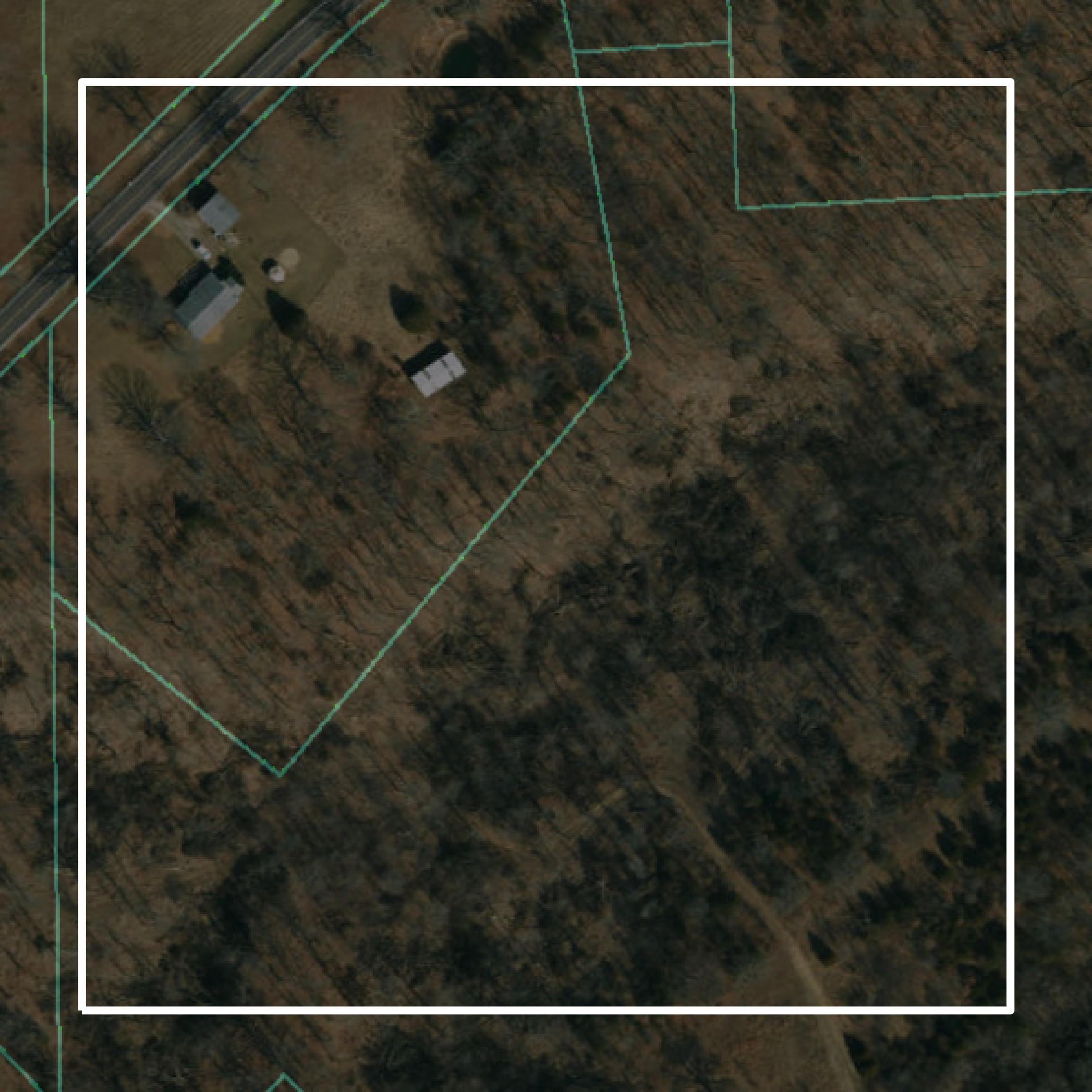 This image shows parcel and building data in Franklin County created using GIS data in Equator.