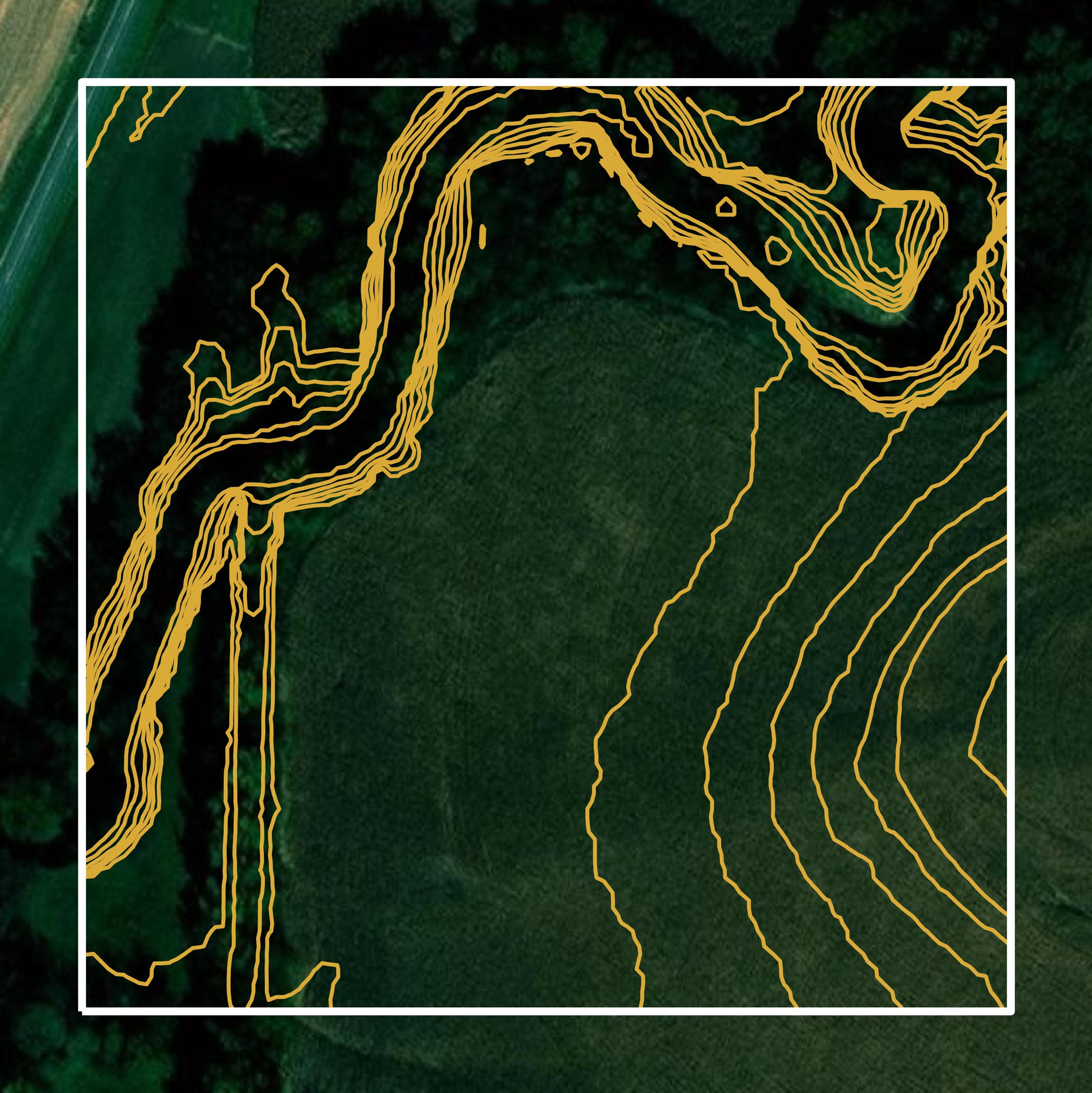 This image shows a contour map in Holt County created using GIS data in Equator.