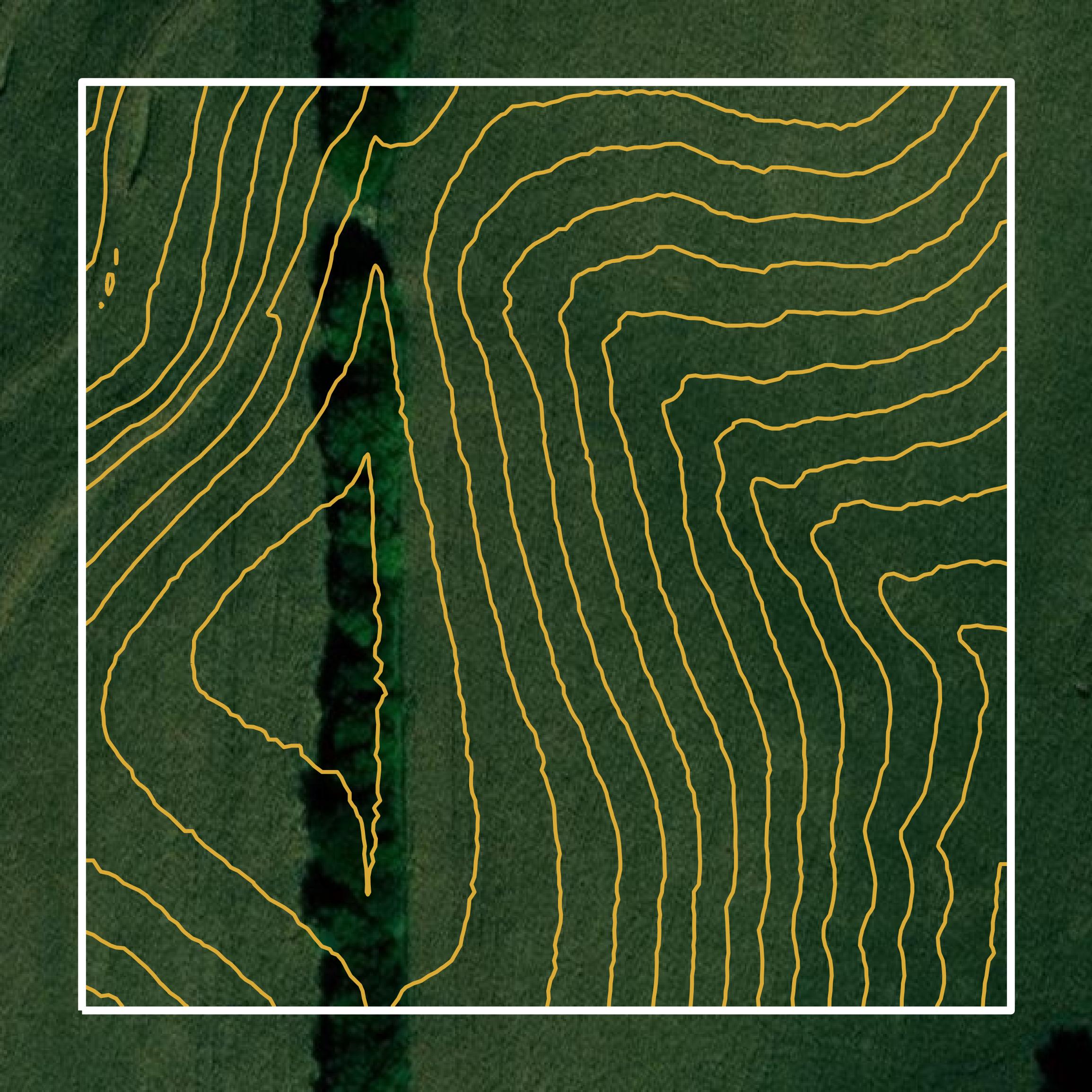 This image shows a contour map in Holt County created using GIS data in Equator.