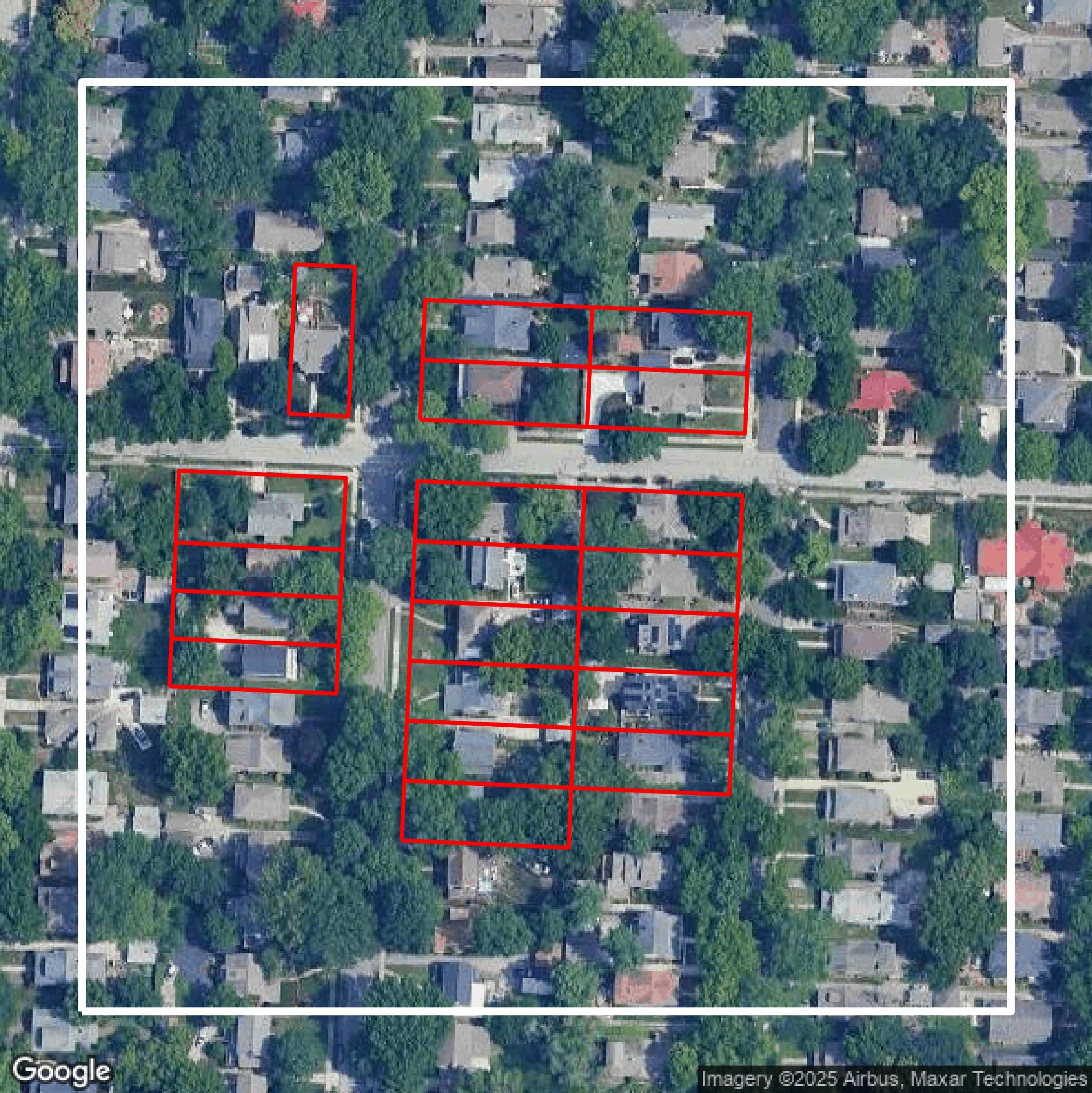 This image shows parcel data in Jackson County created using GIS data in Equator.