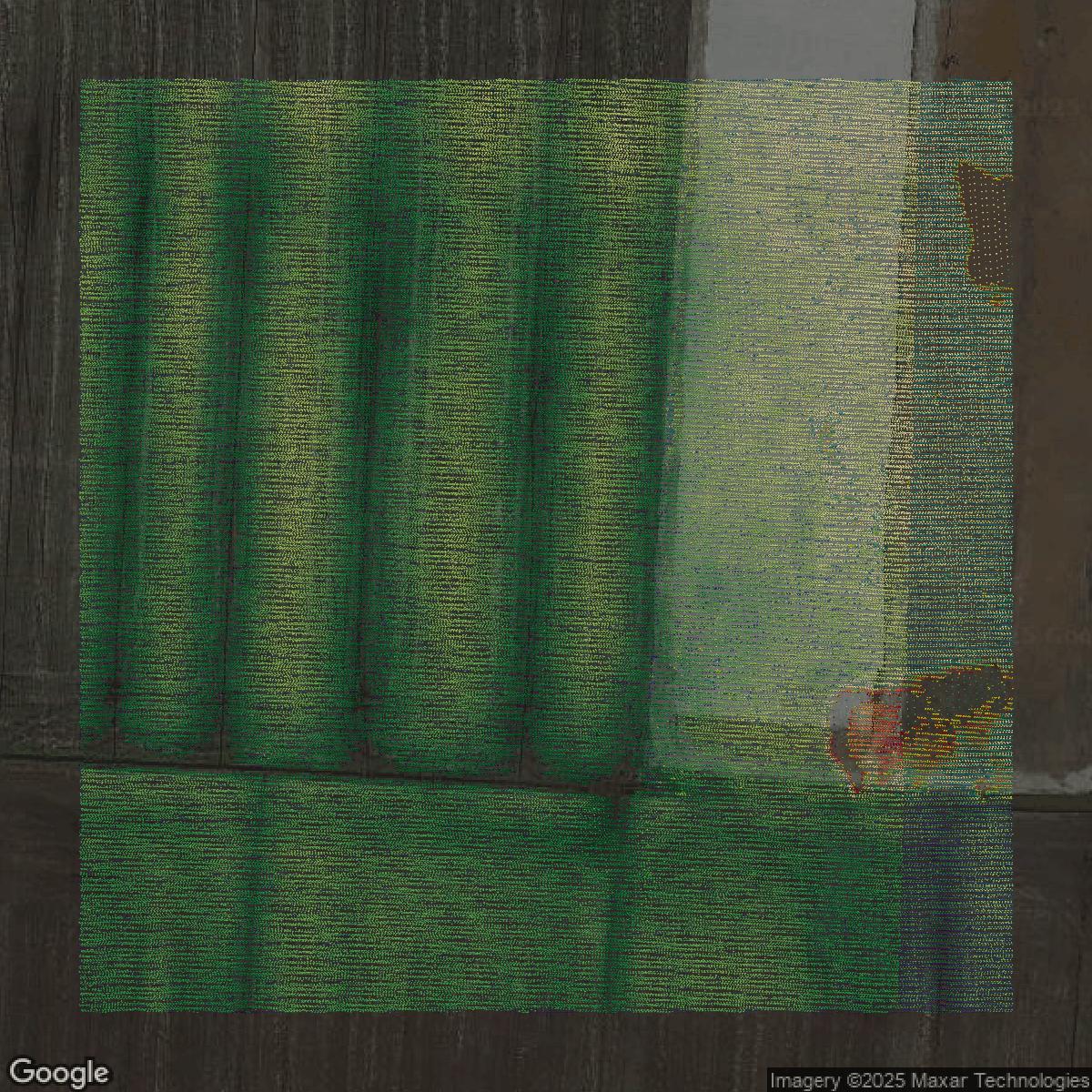 This image shows a LiDAR point cloud in Jackson County created using GIS data in Equator.