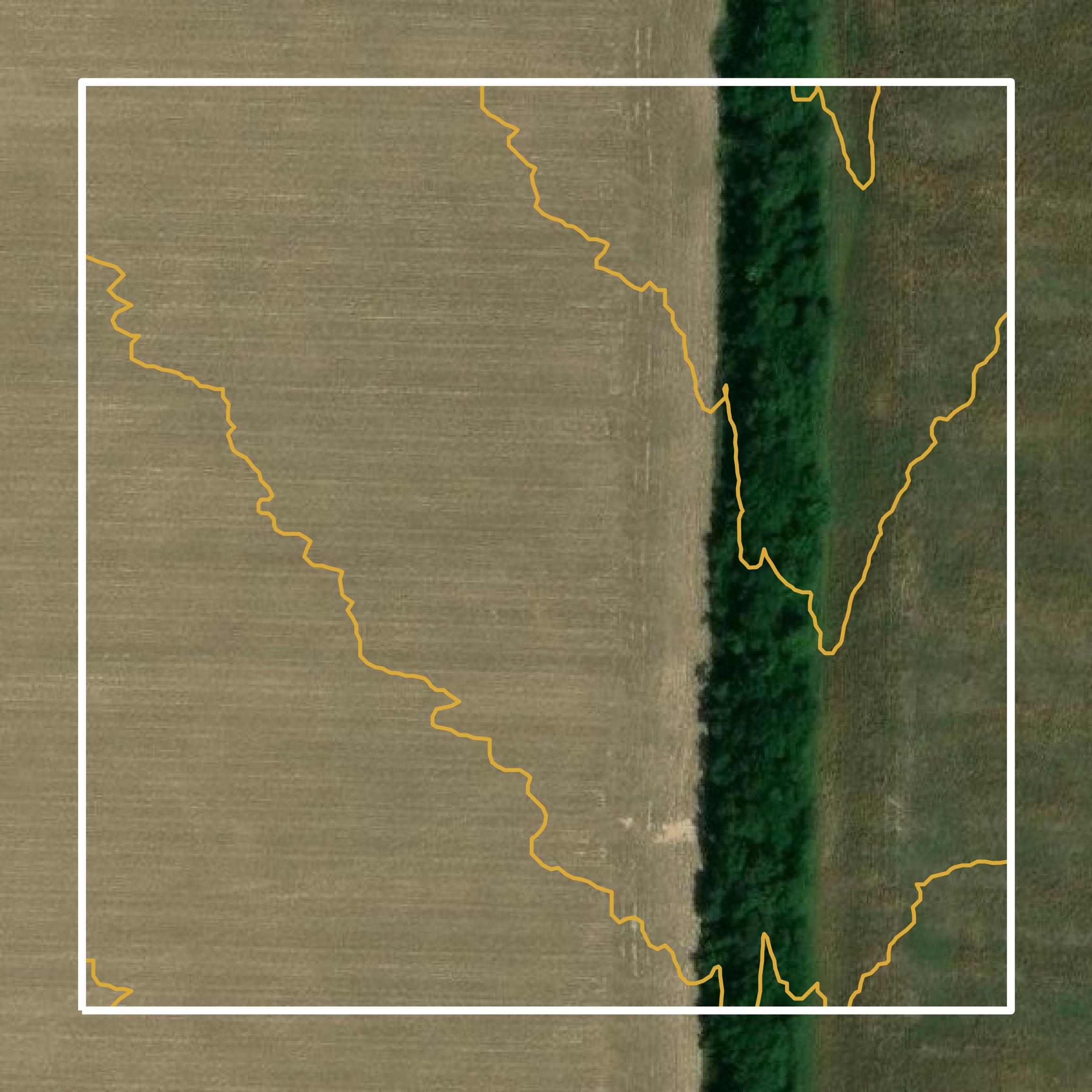 This image shows a contour map in Jasper County created using GIS data in Equator.