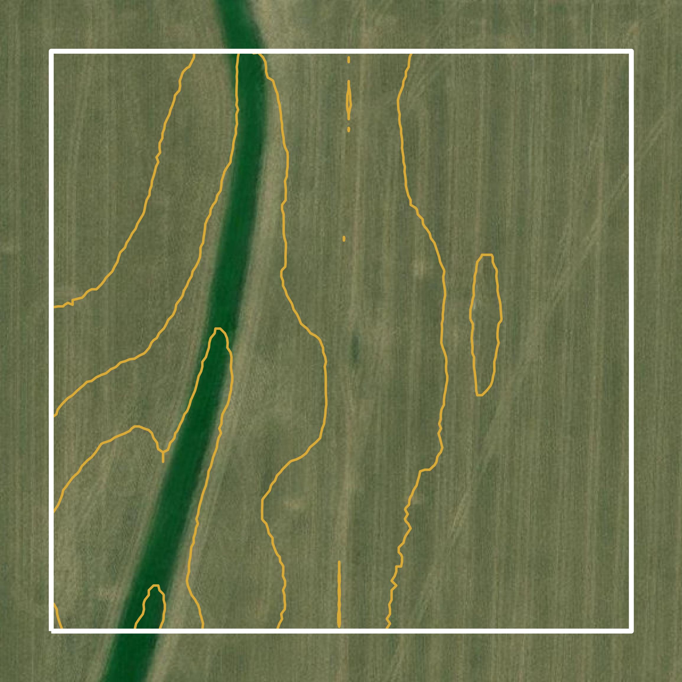 This image shows a contour map in Lewis County created using GIS data in Equator.
