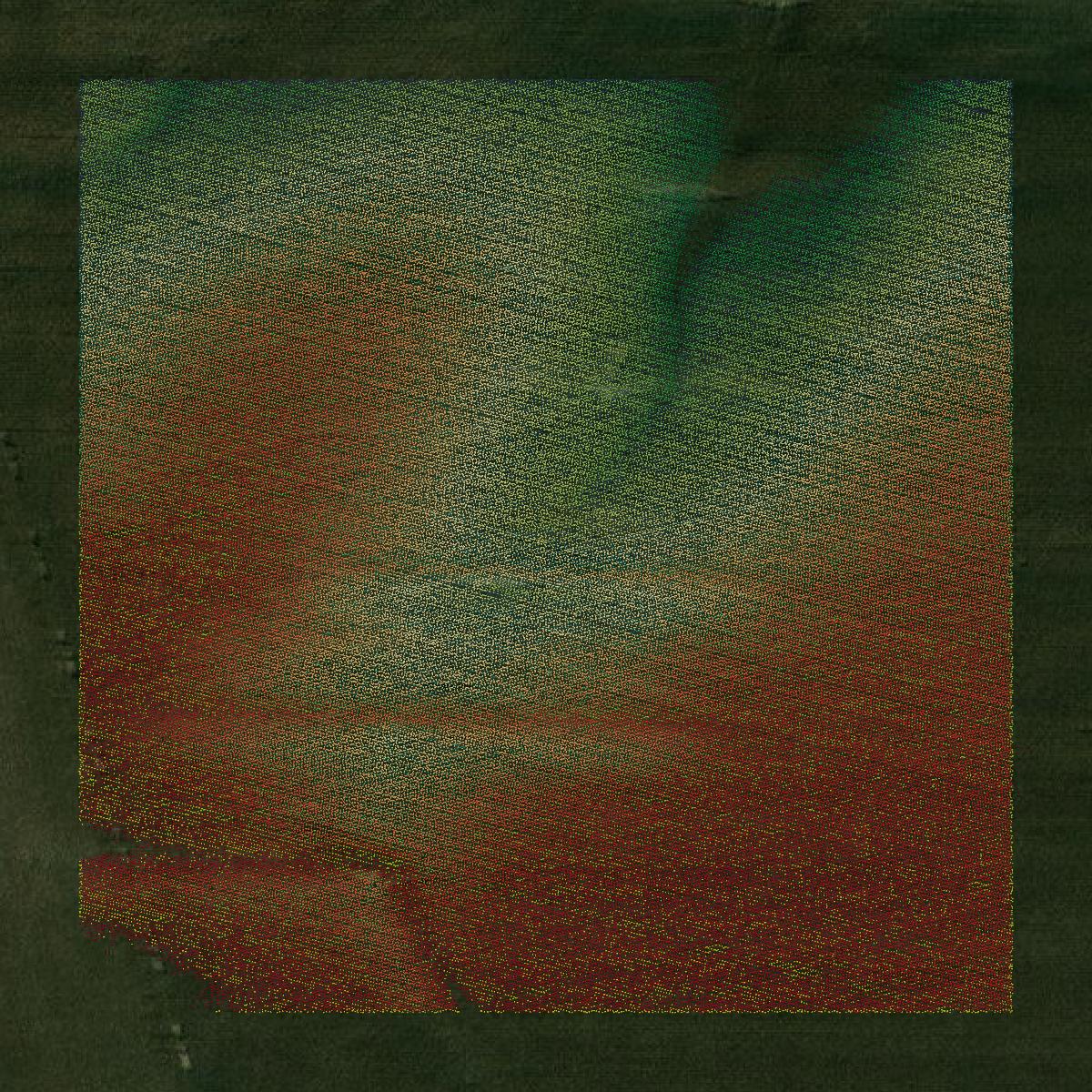 This image shows a LiDAR point cloud in Lewis County created using GIS data in Equator.