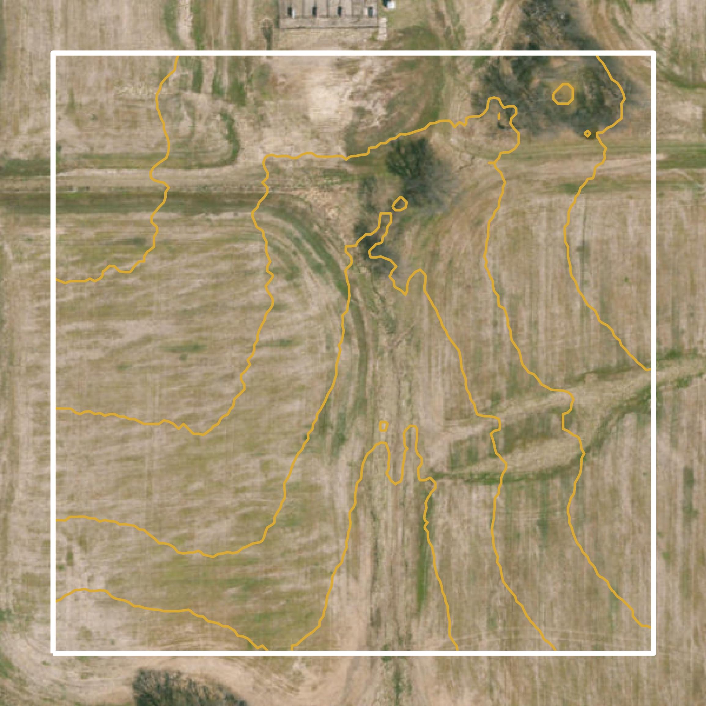 This image shows a contour map in Lincoln County created using GIS data in Equator.