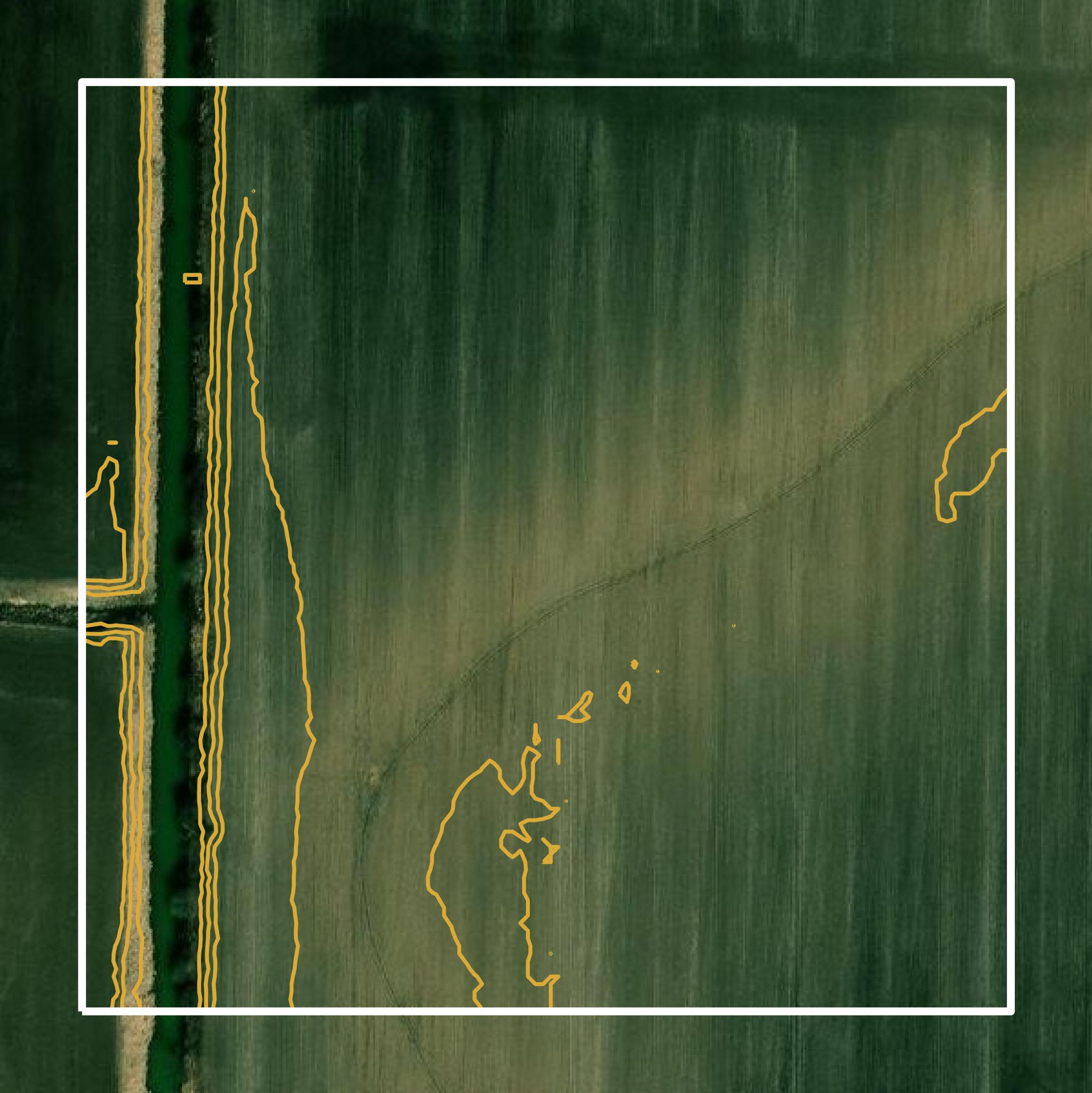 This image shows a contour map in Marion County created using GIS data in Equator.