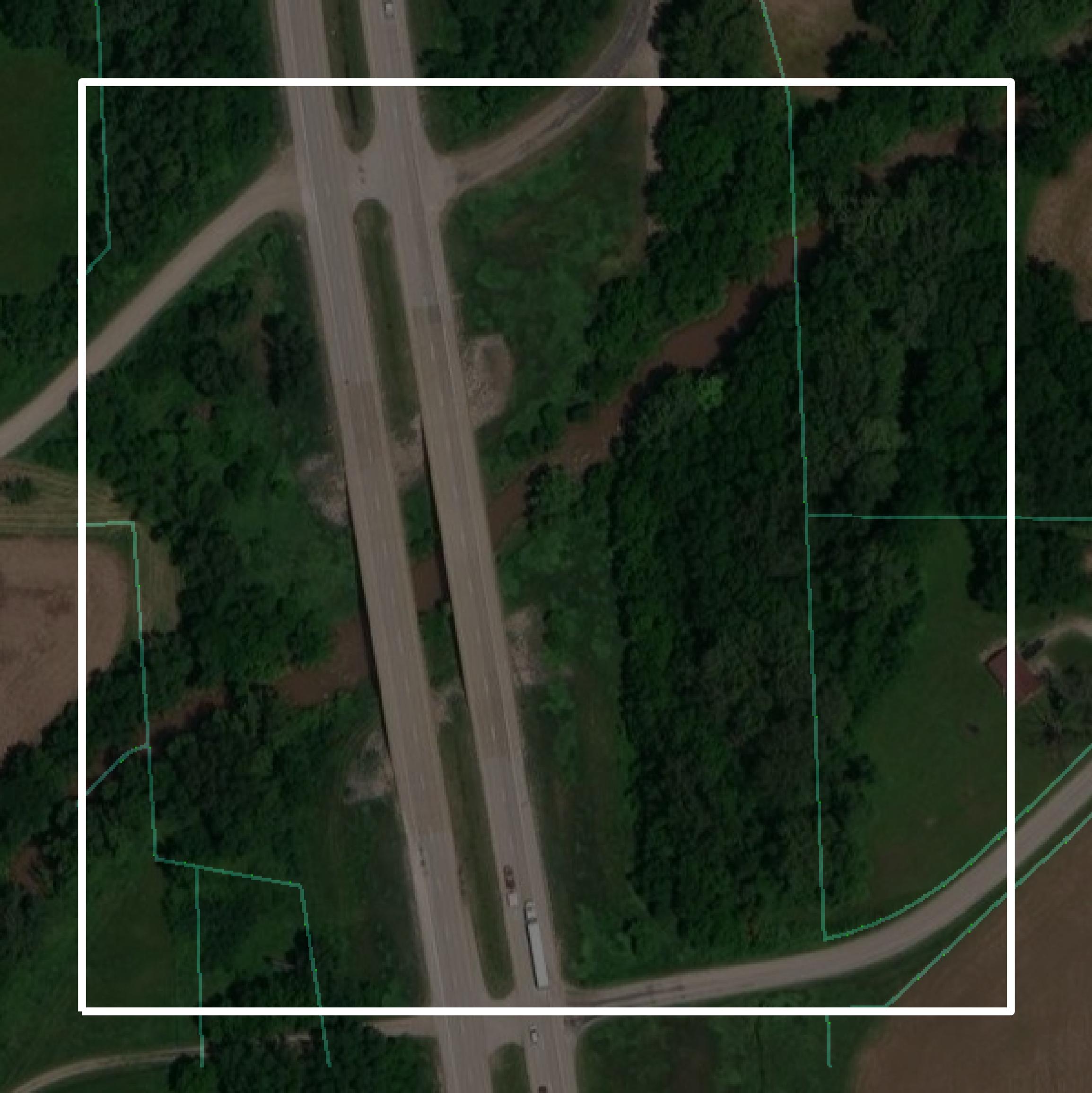 This image shows parcel and building data in Marion County created using GIS data in Equator.