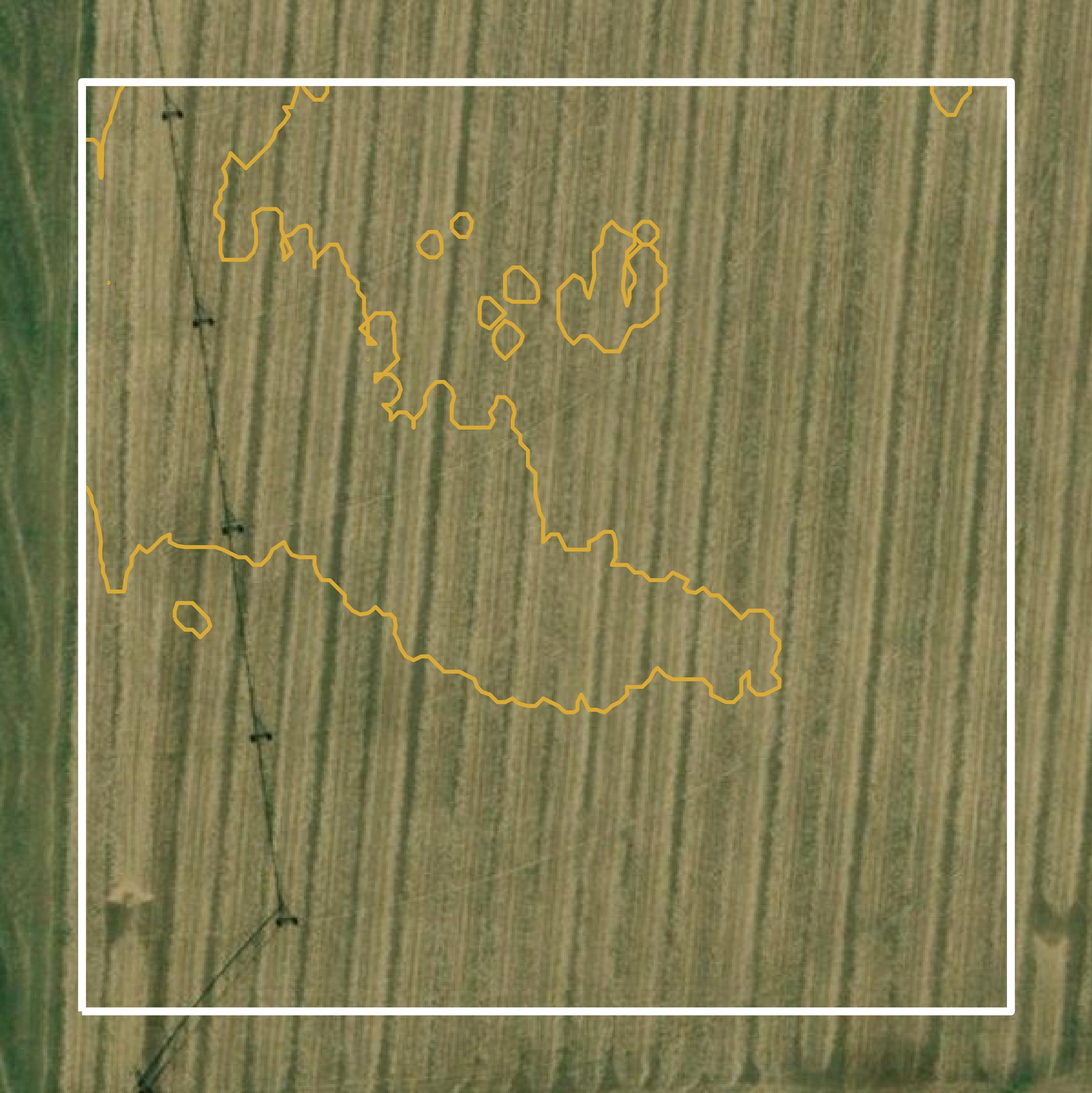 This image shows a contour map in Mississippi County created using GIS data in Equator.