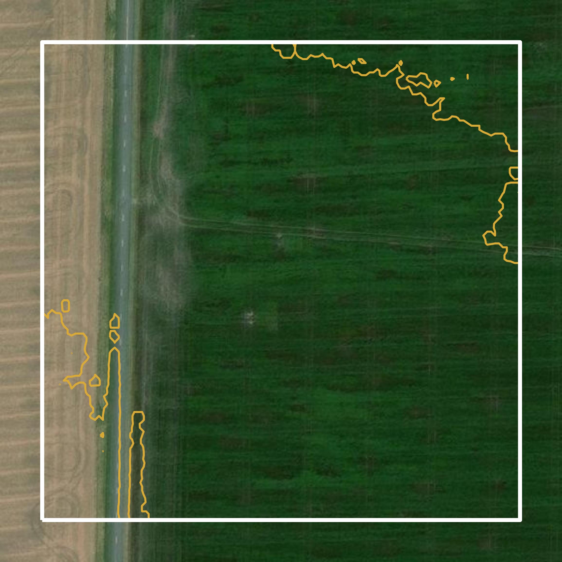 This image shows a contour map in Monroe County created using GIS data in Equator.