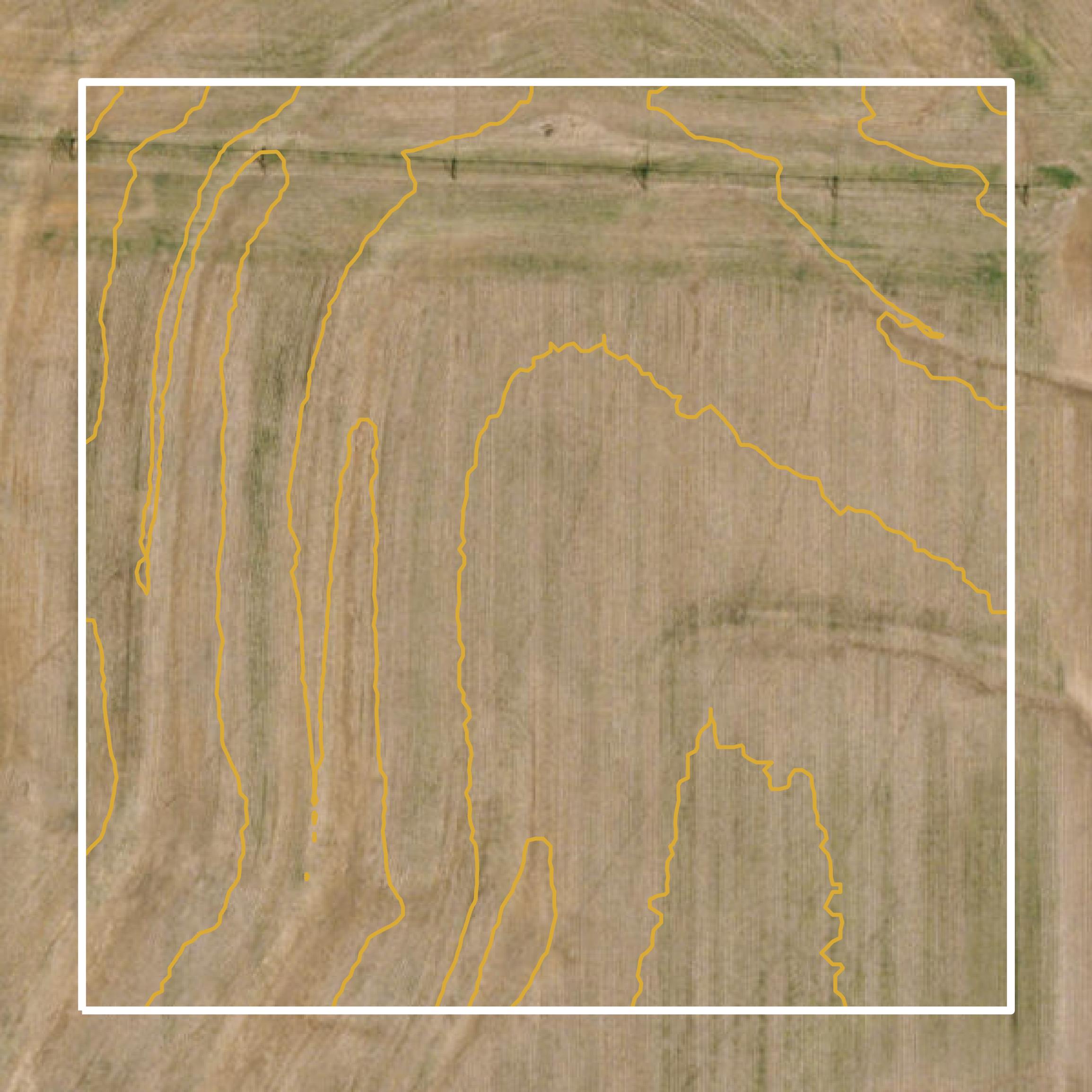 This image shows a contour map in Montgomery County created using GIS data in Equator.
