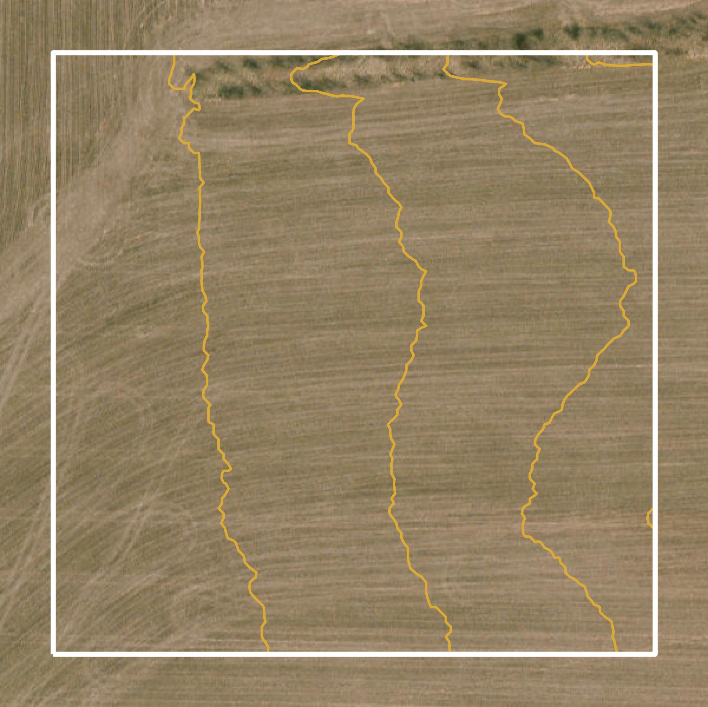 This image shows a contour map in Montgomery County created using GIS data in Equator.